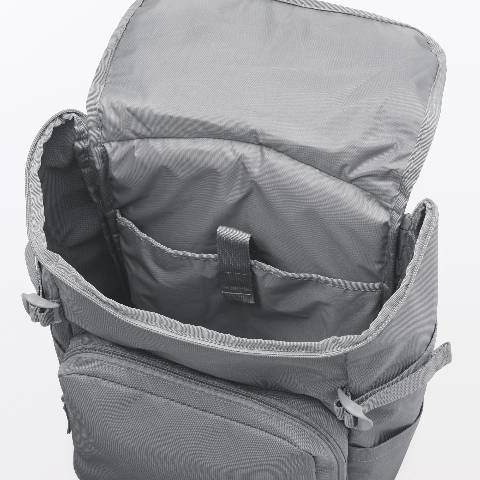 Fatigue reduction water repellent toploader backpack