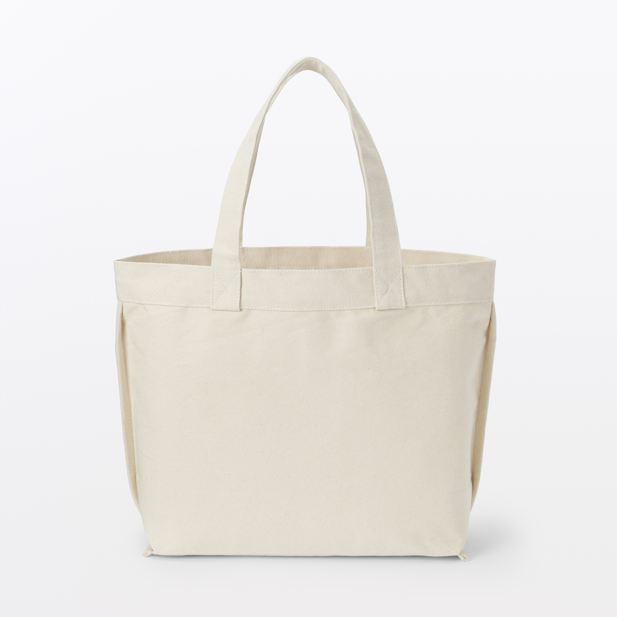 Canvas wide tote bag