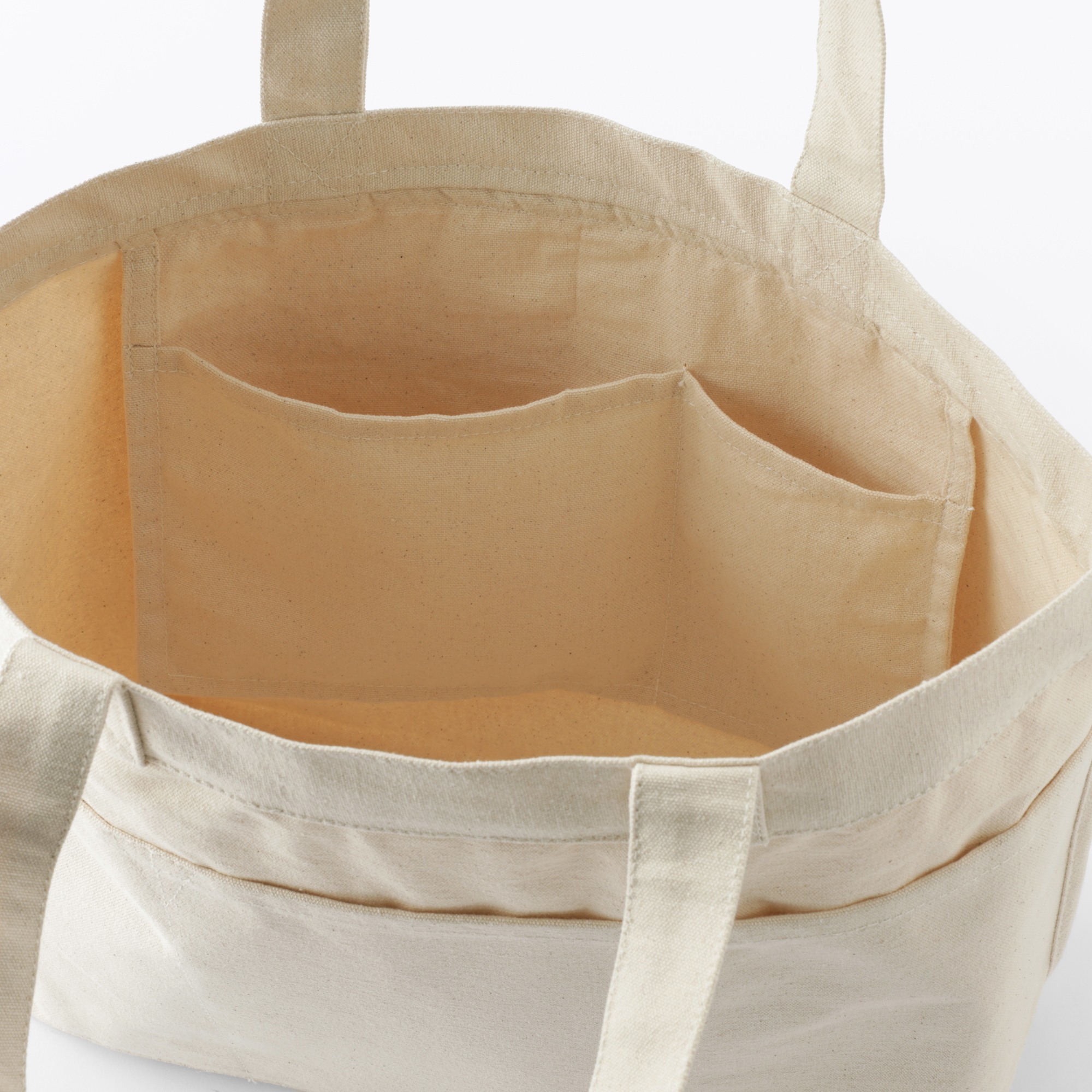 Canvas wide tote bag