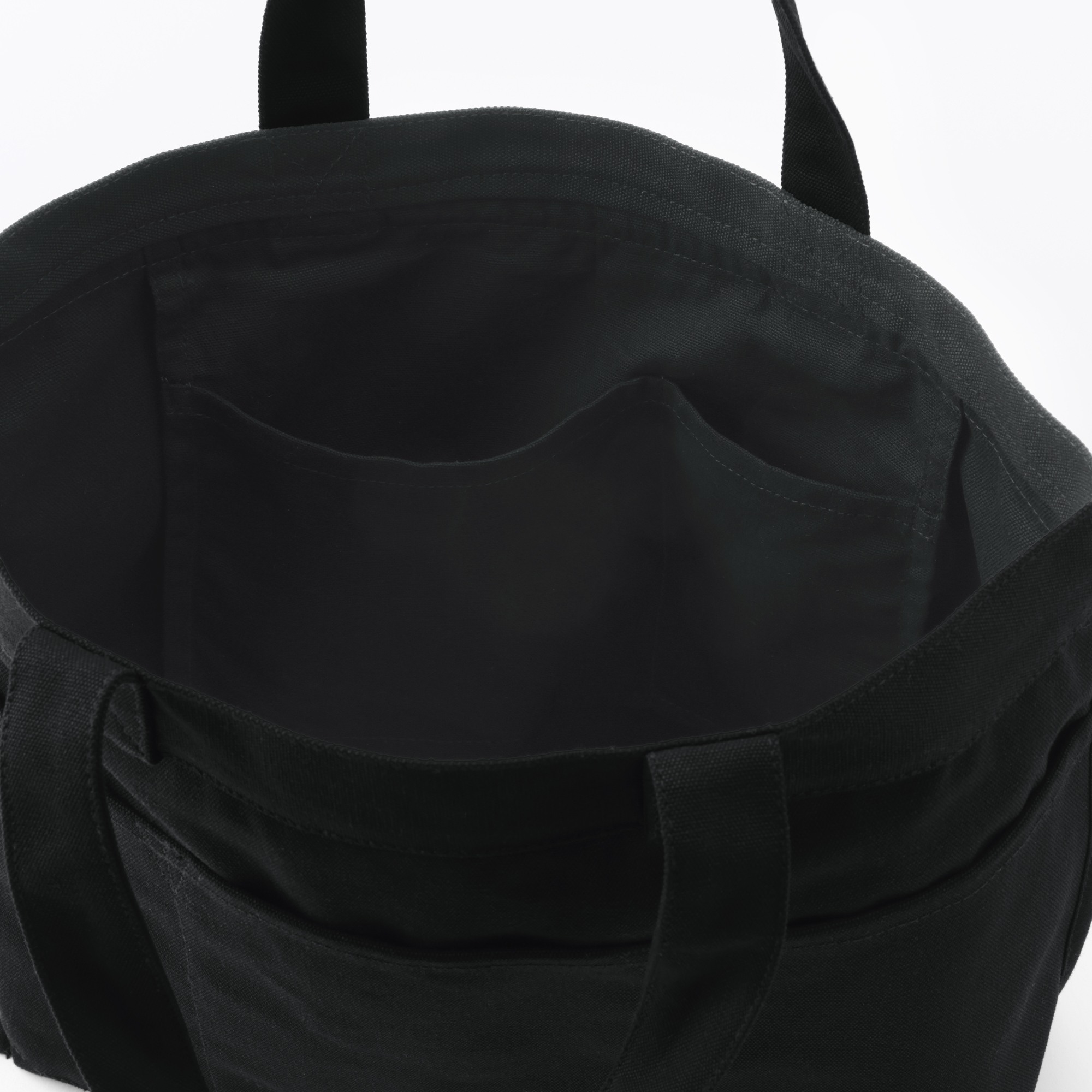 Canvas wide tote bag