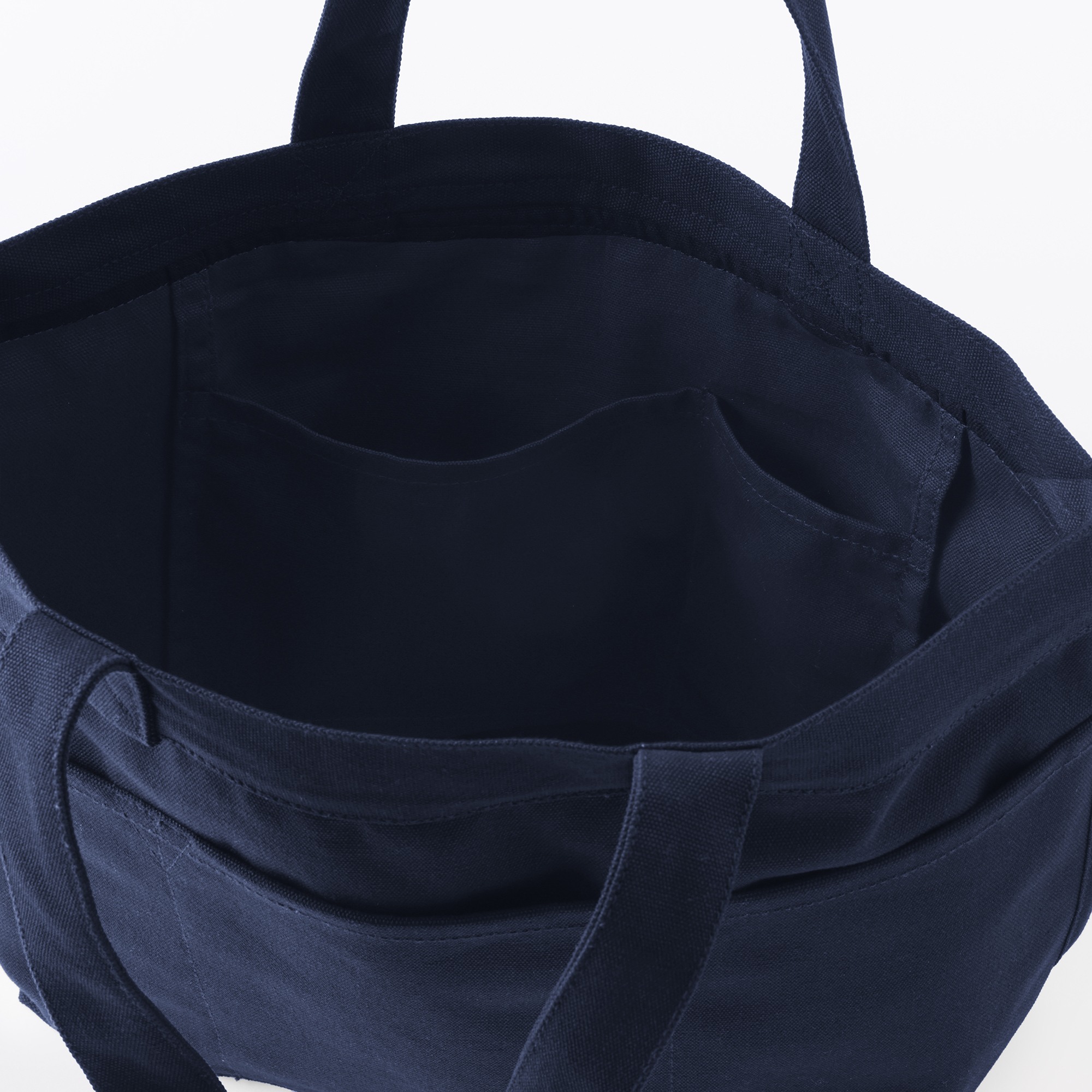 Canvas wide tote bag