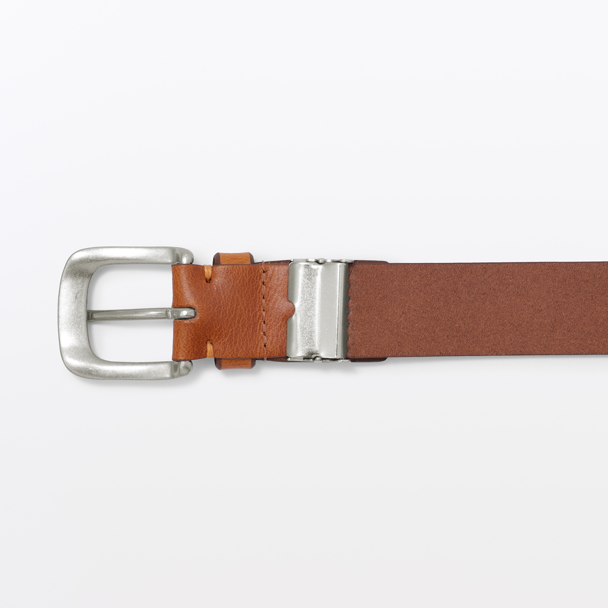 Vegetable tanned leather adjustable belt medium