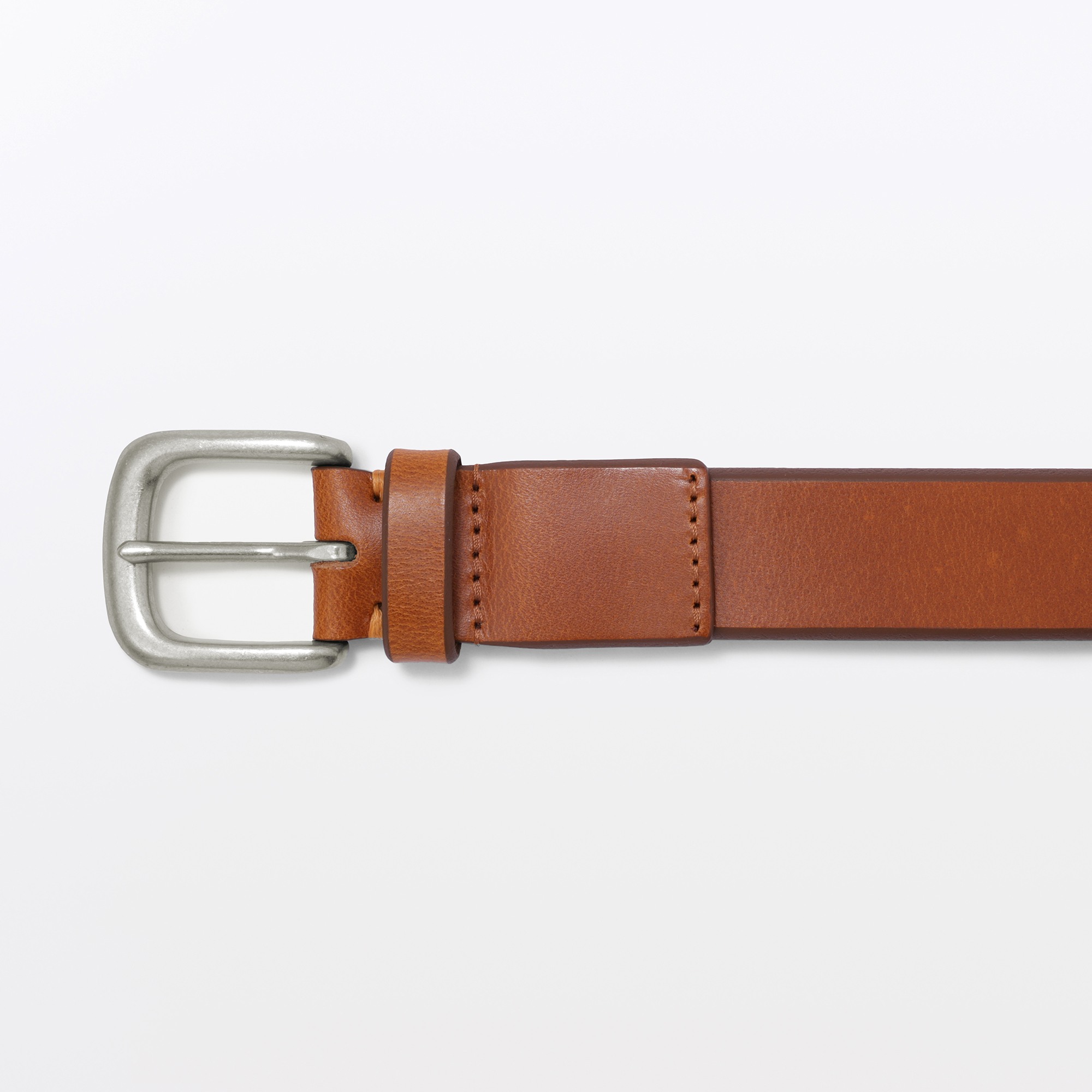 Vegetable tanned leather adjustable belt medium