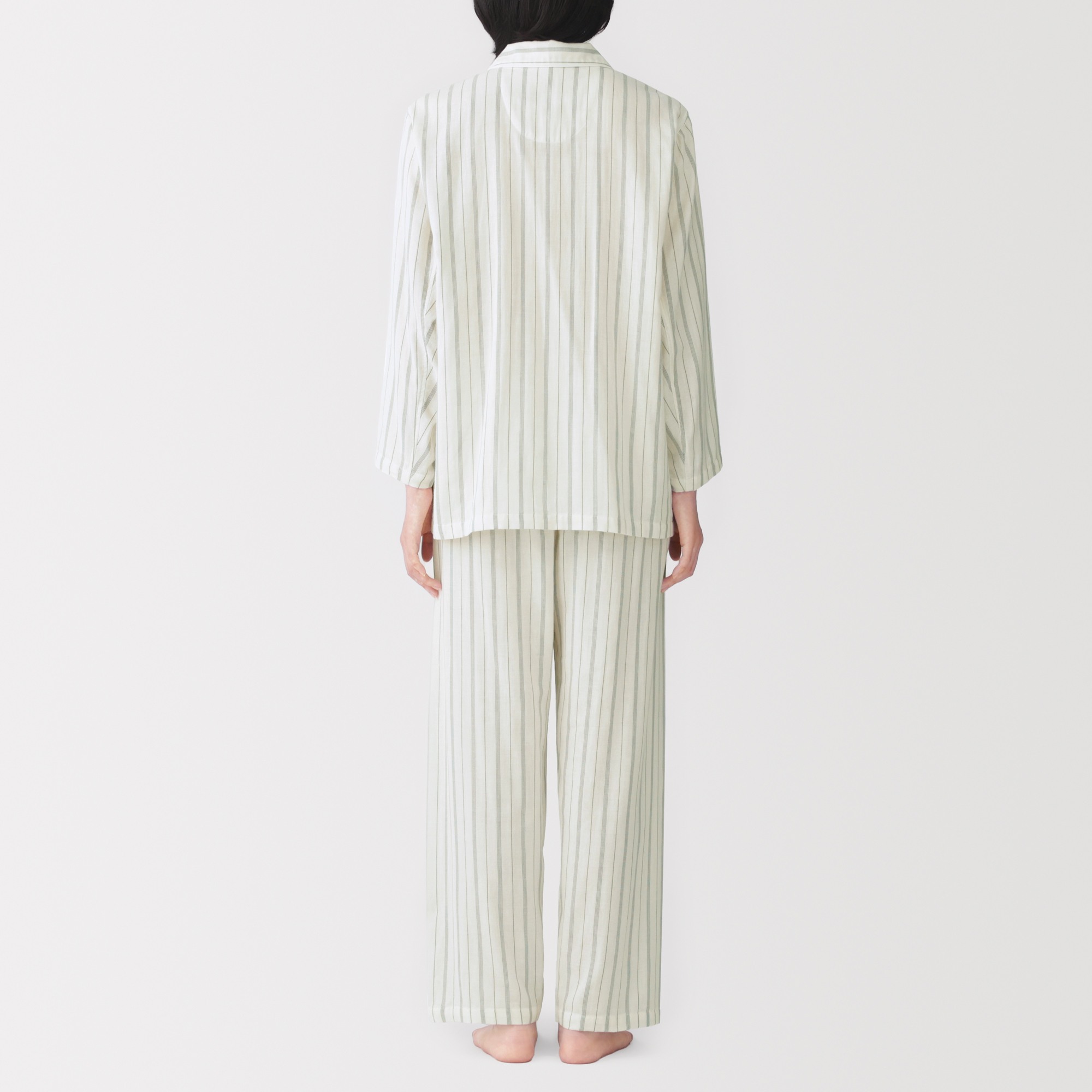 W's Side seamless Double gauze L/Slv pajamas