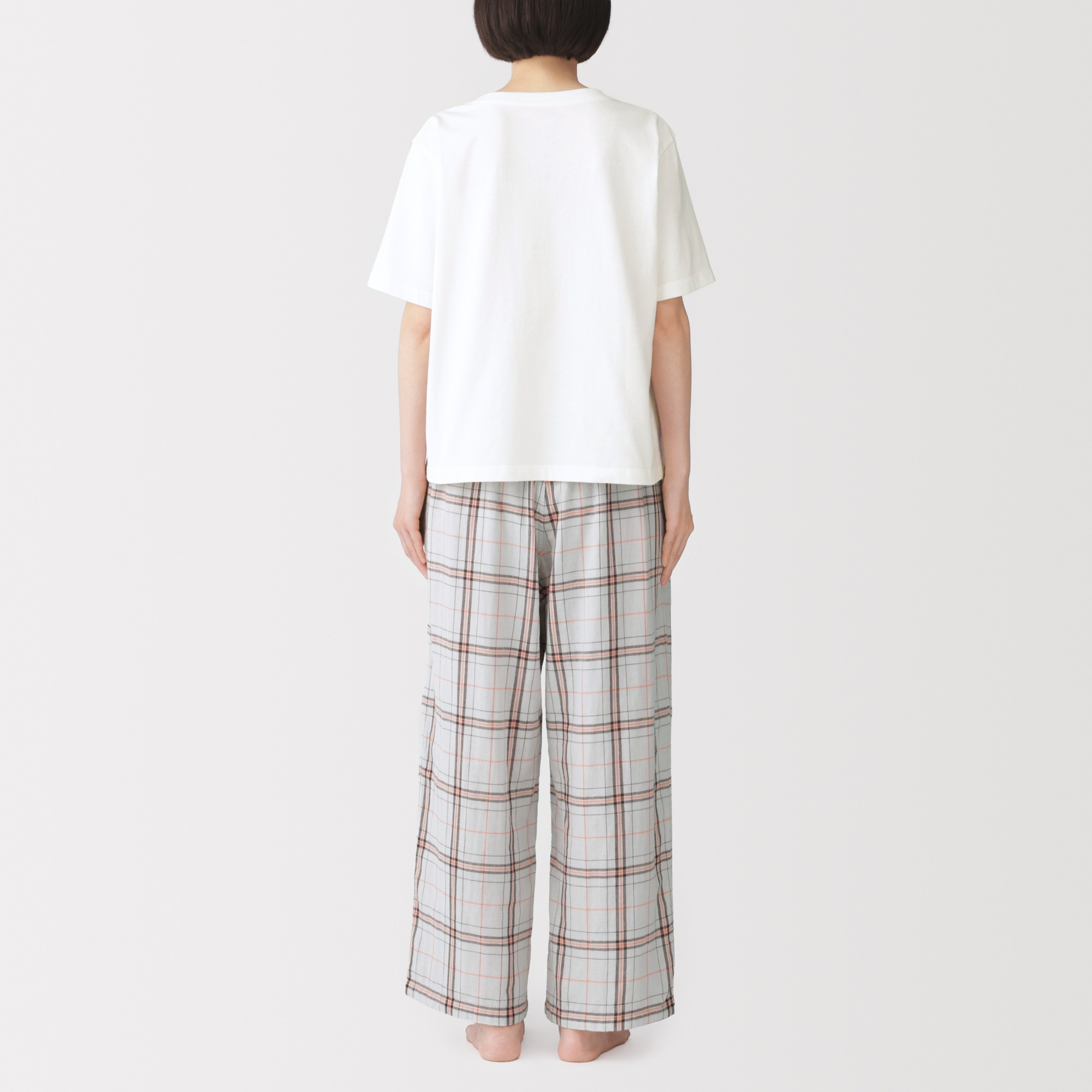 W's S/S tops with double gauze long pants(OS)