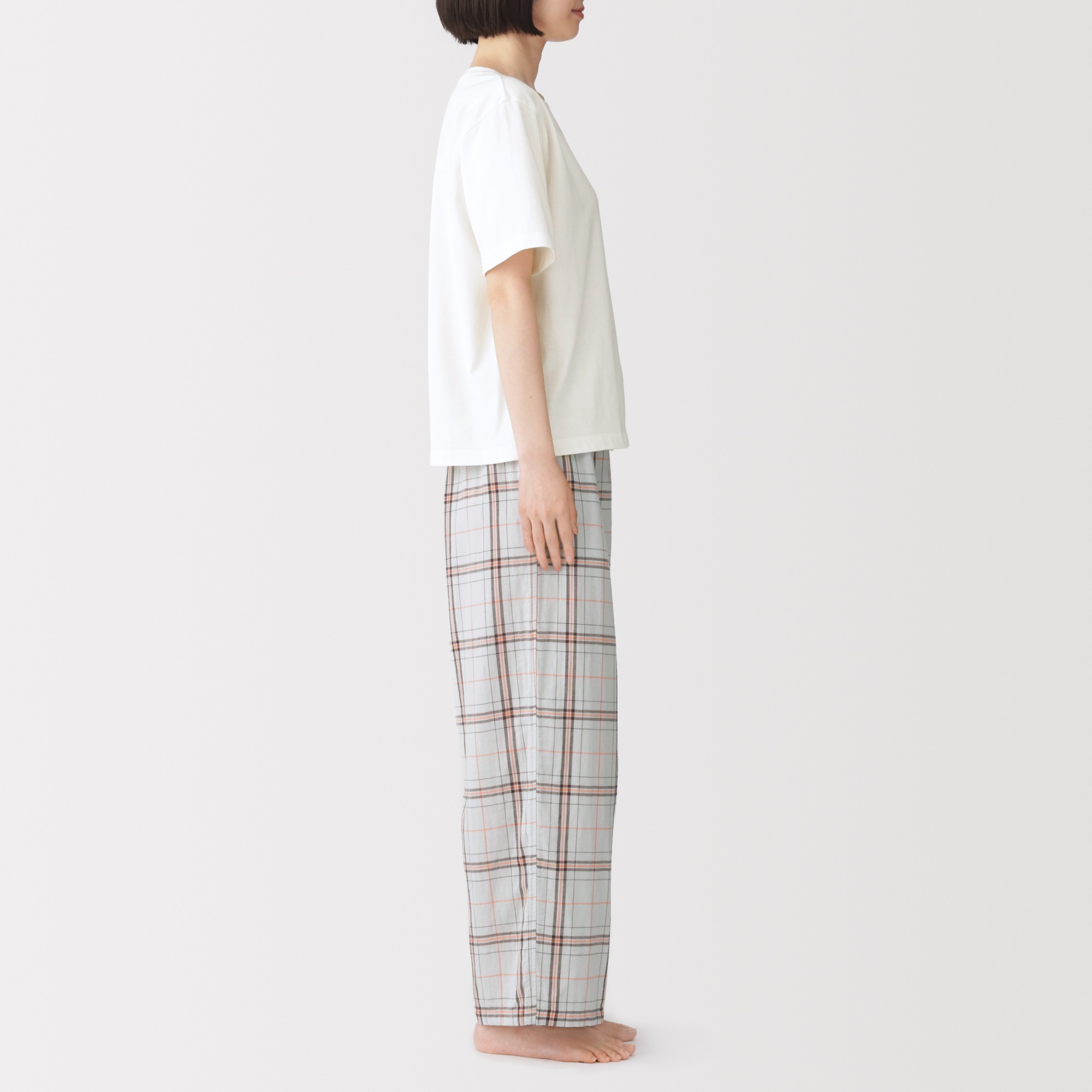 W's S/S tops with double gauze long pants(OS)