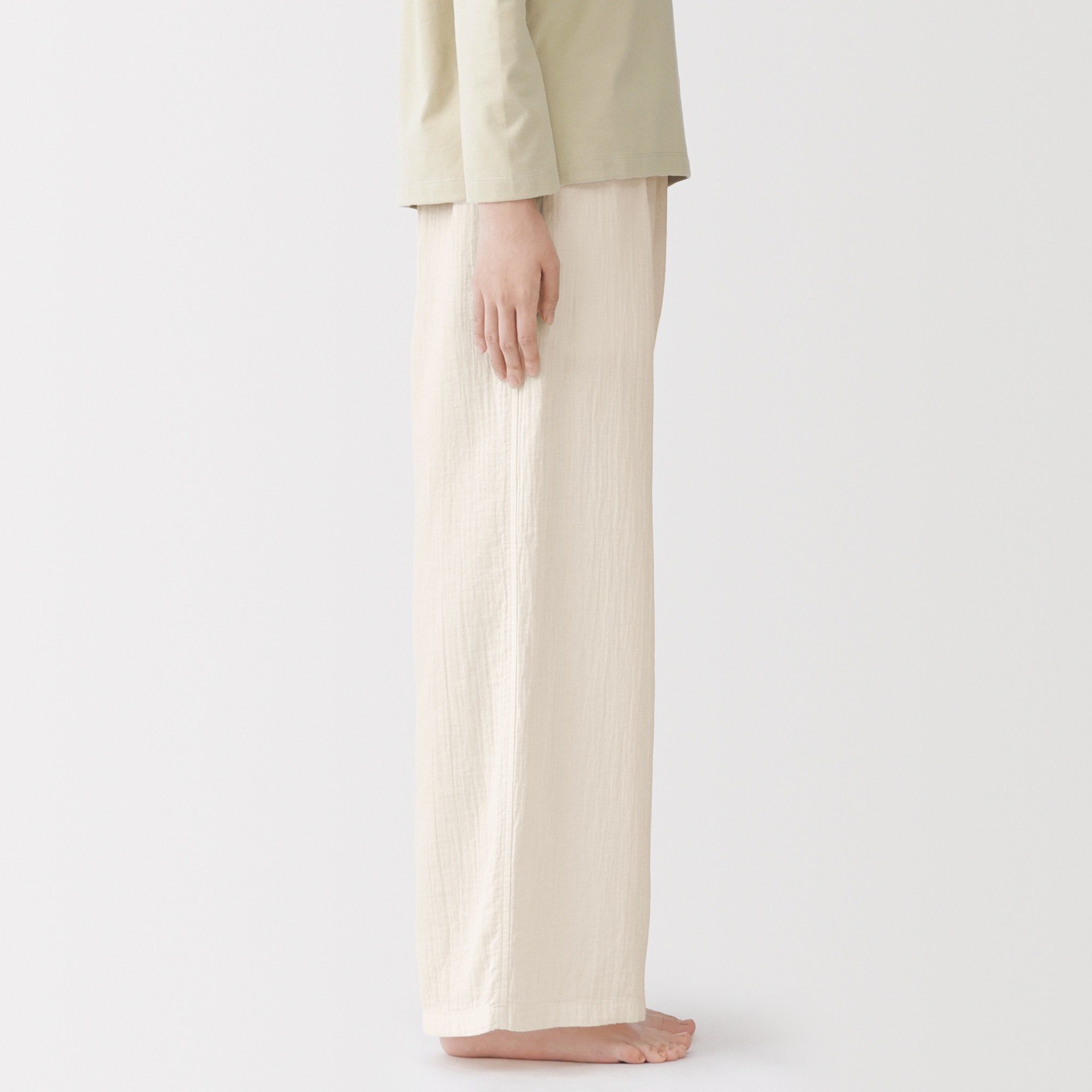 W's Fluffy crepe gauze long pants