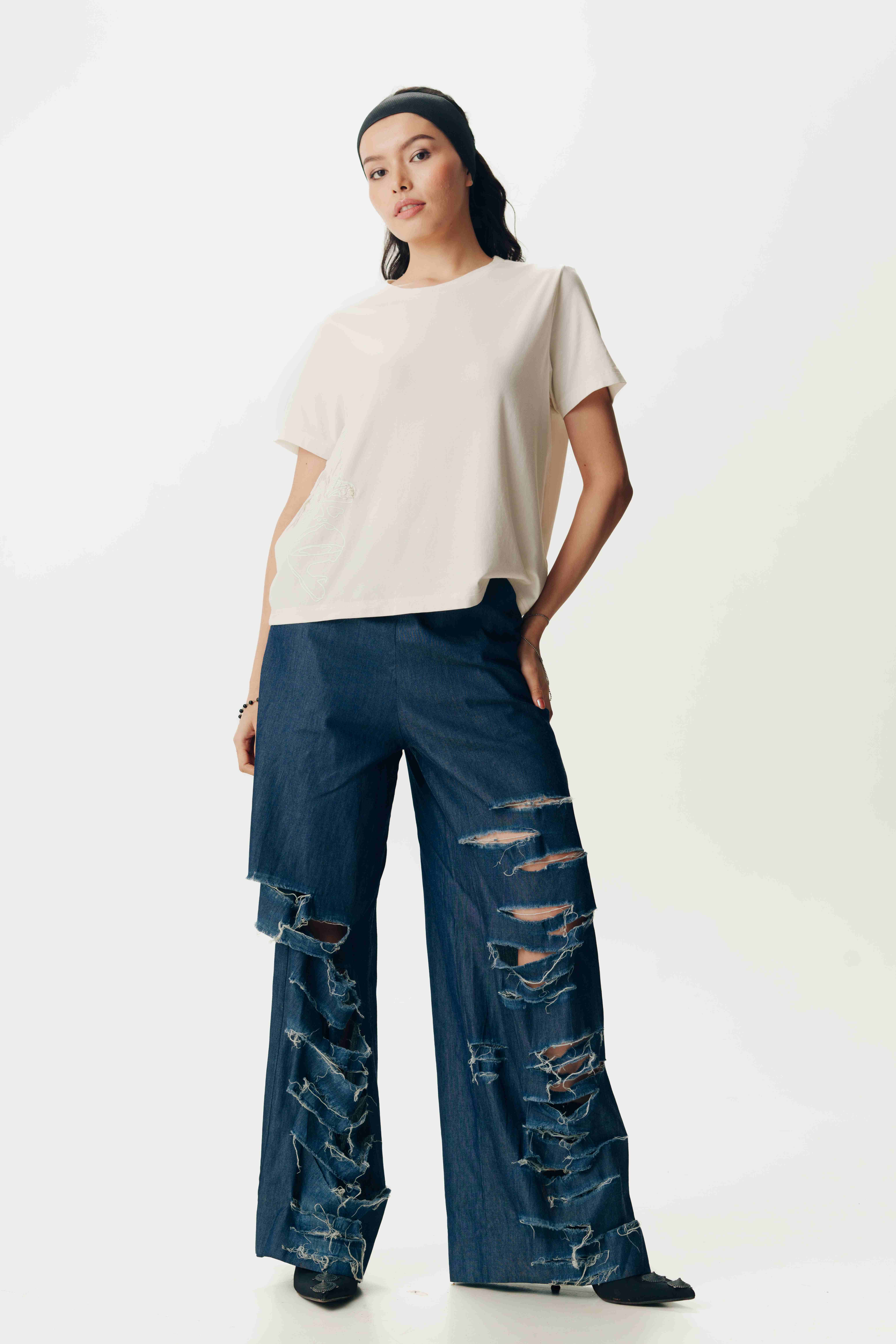 Embroidered Half Sleeve T-shirt