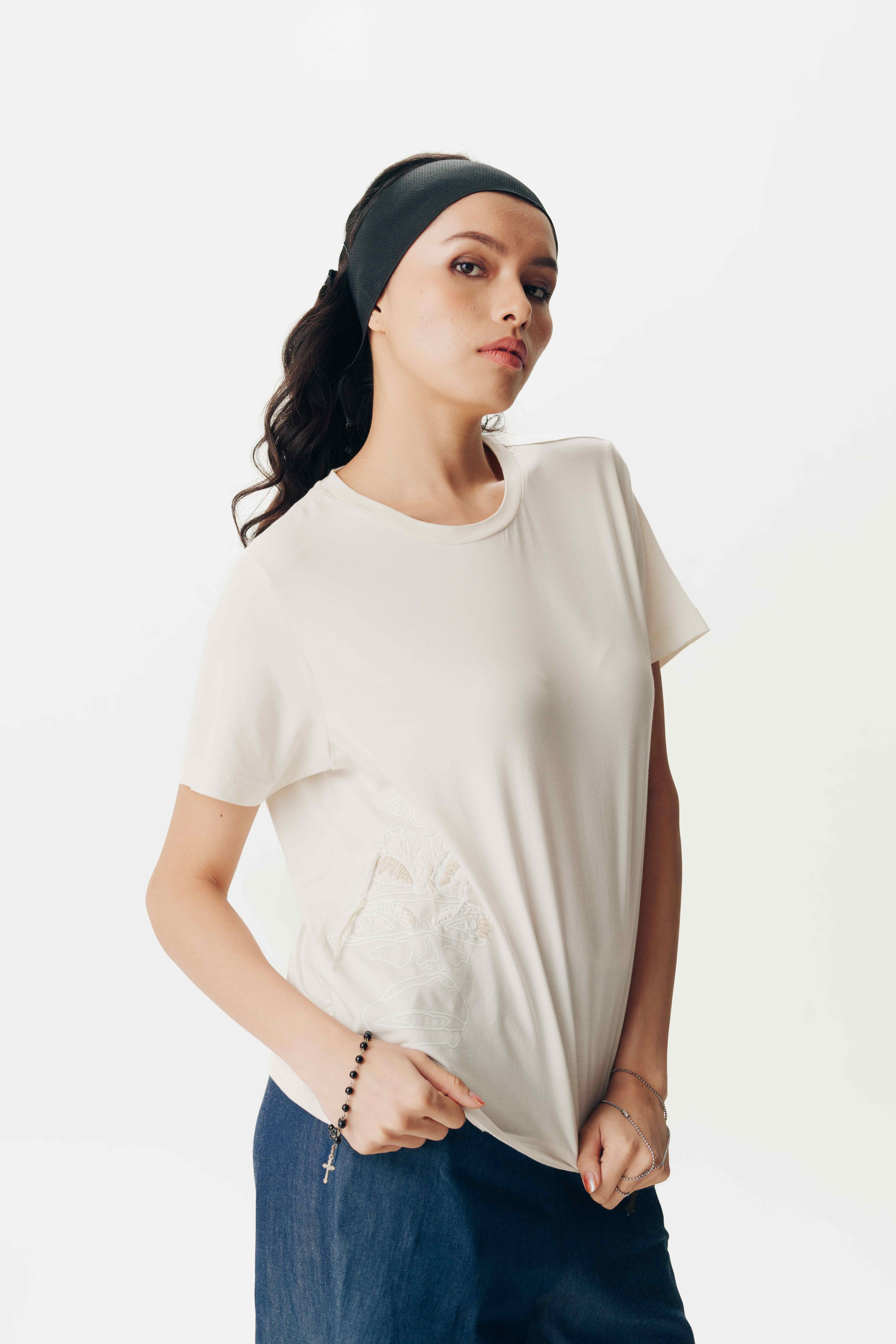 Embroidered Half Sleeve T-shirt