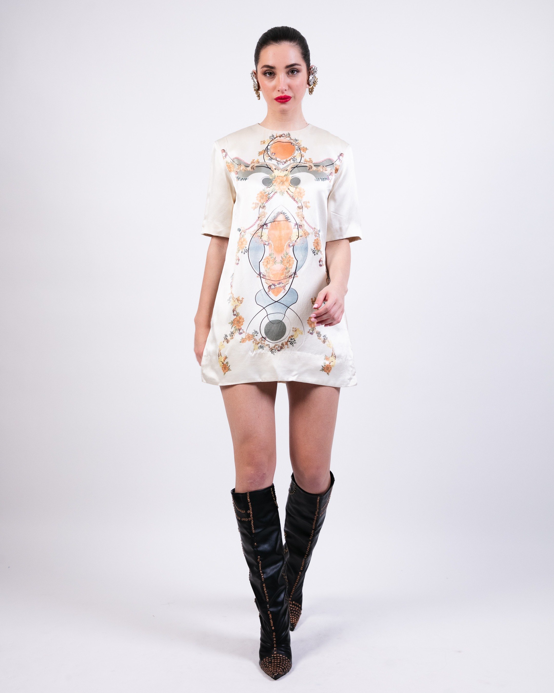 Printed Slik Dress