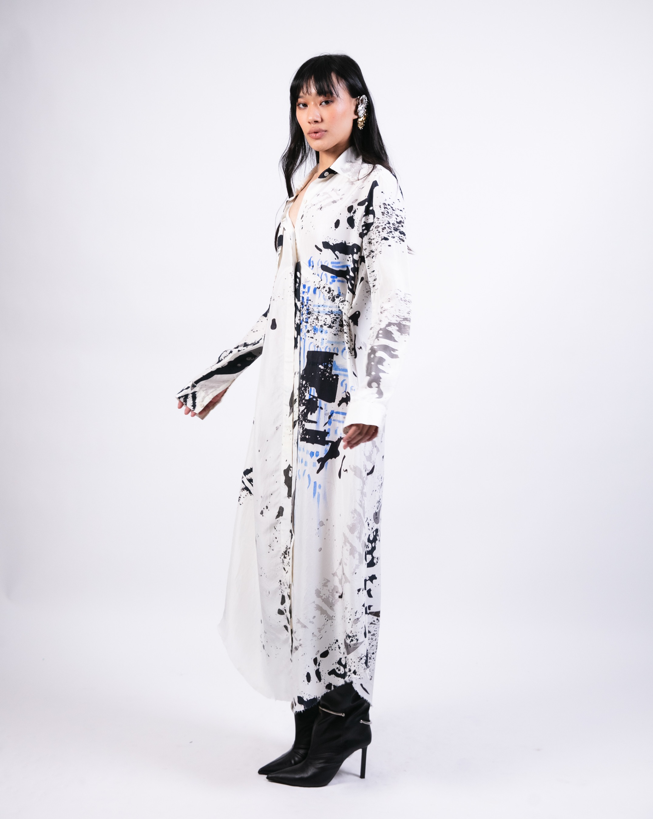 Printed Shirt Dress