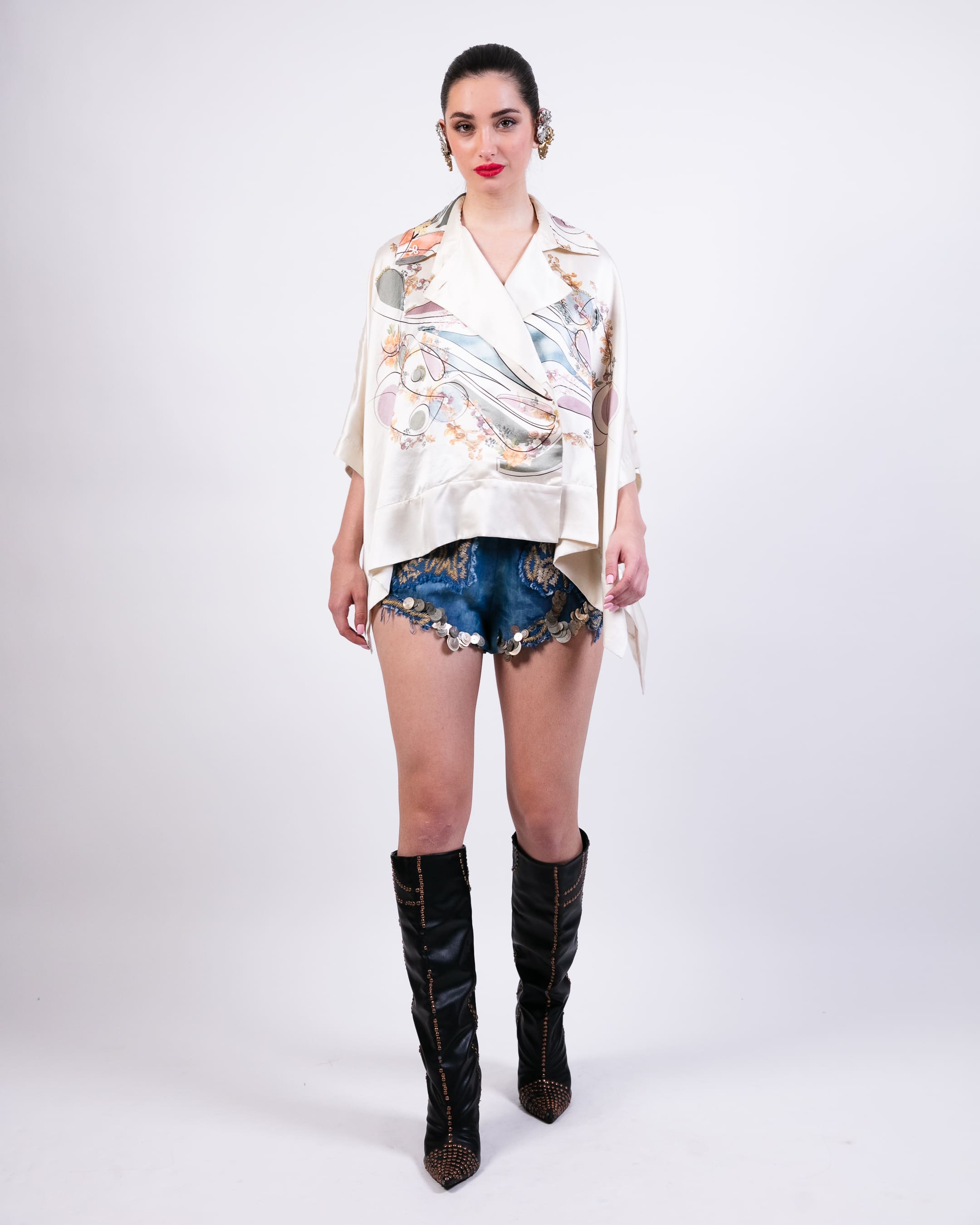 Printed Cape Shirt