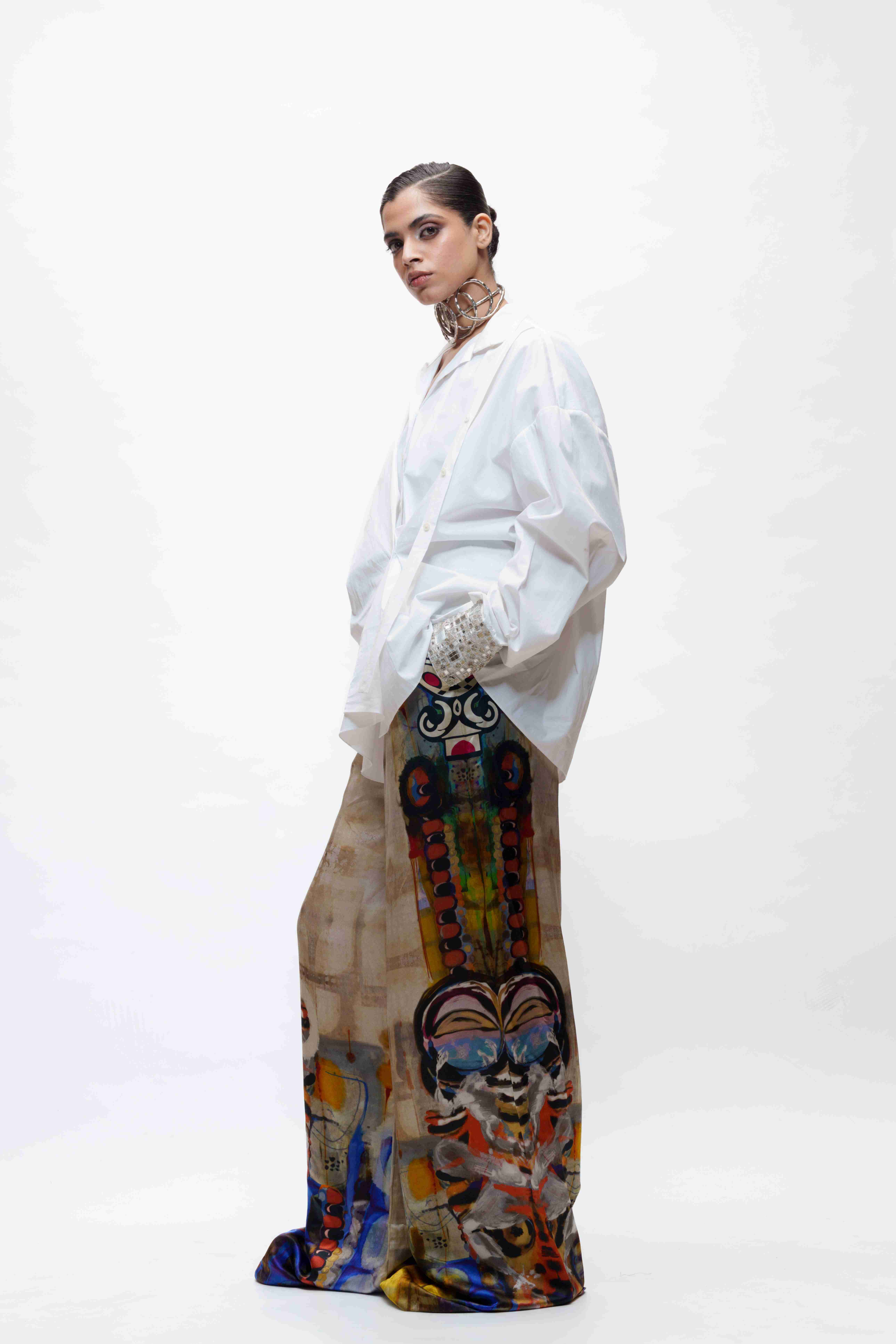 Printed Flared Trouser