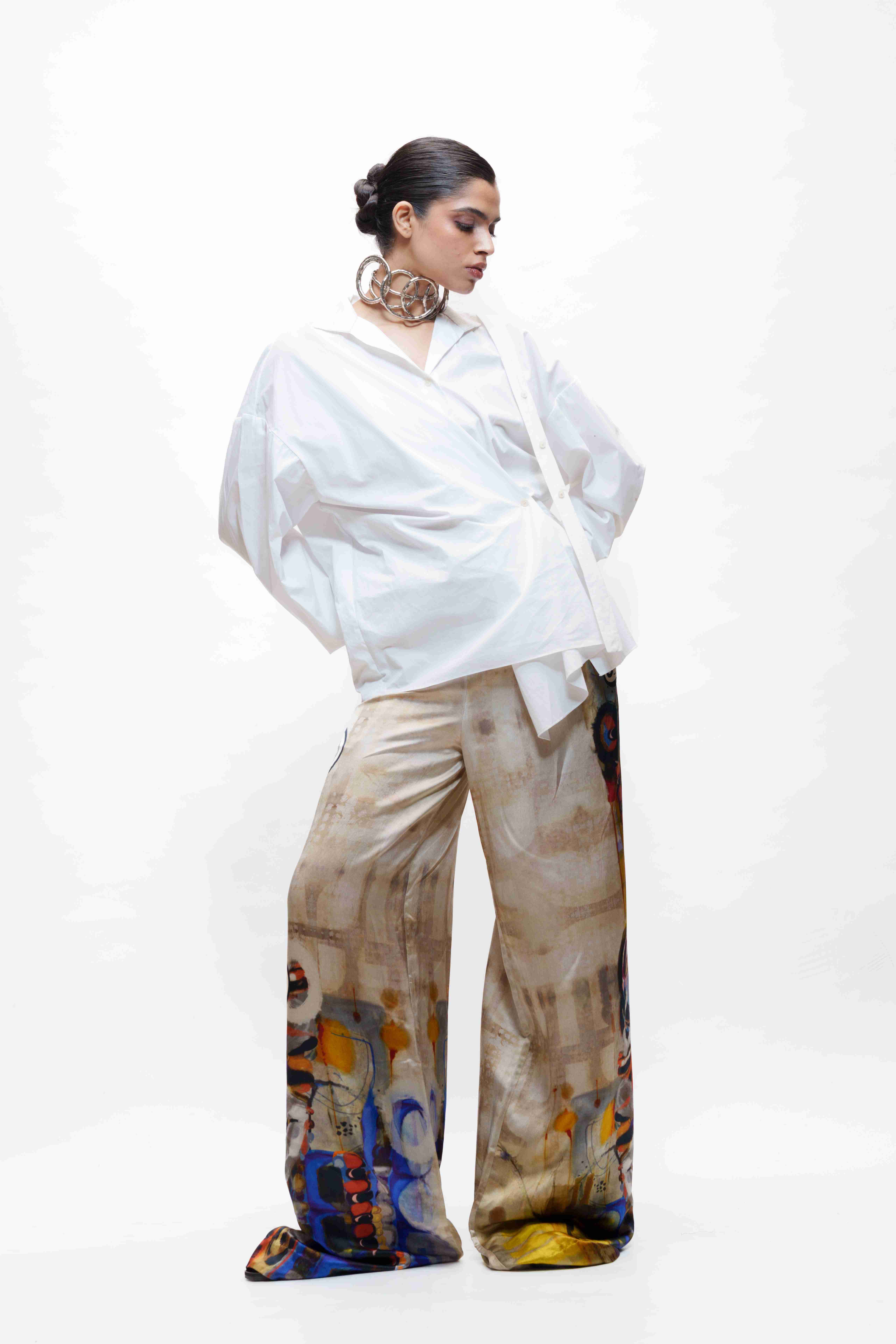 Printed Flared Trouser