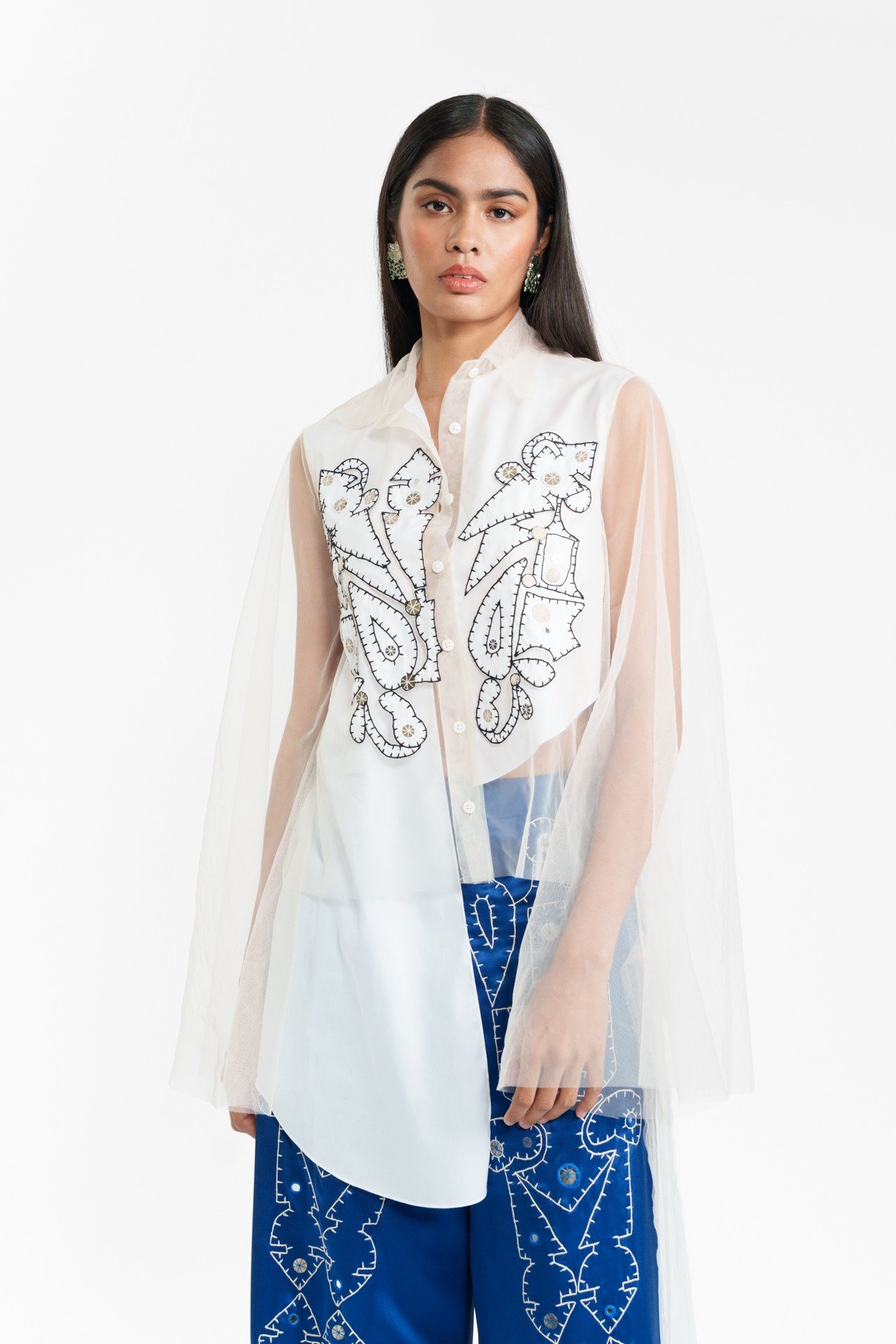 Appliqué Detail Shirt and Dori Trouser Set