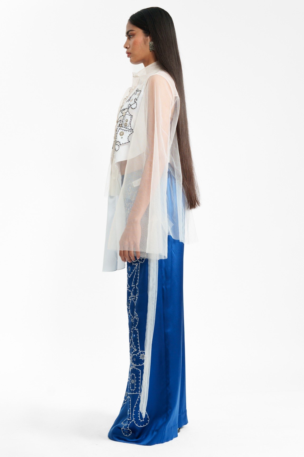 Appliqué Detail Shirt and Dori Trouser Set