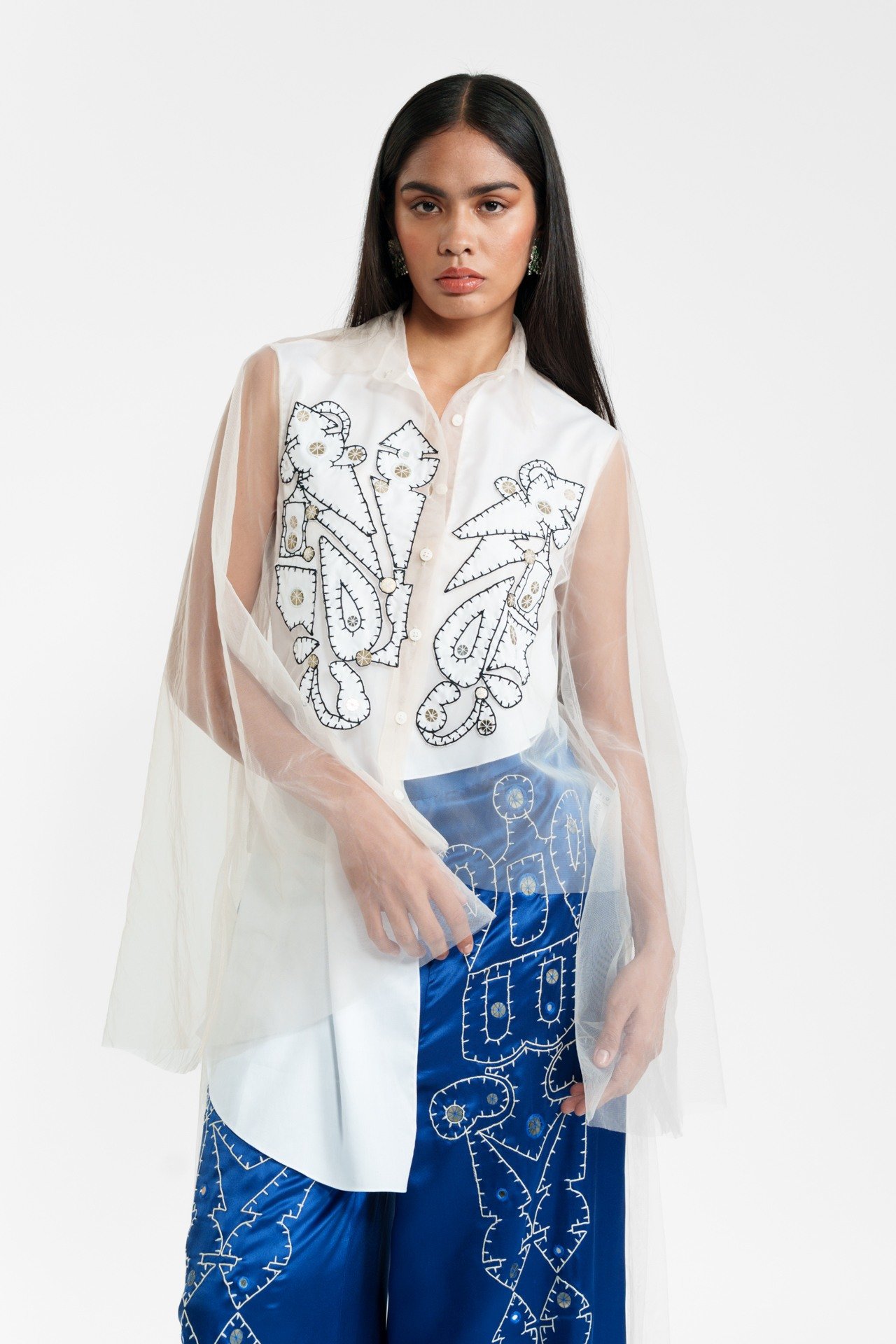 Appliqué Detail Shirt and Dori Trouser Set