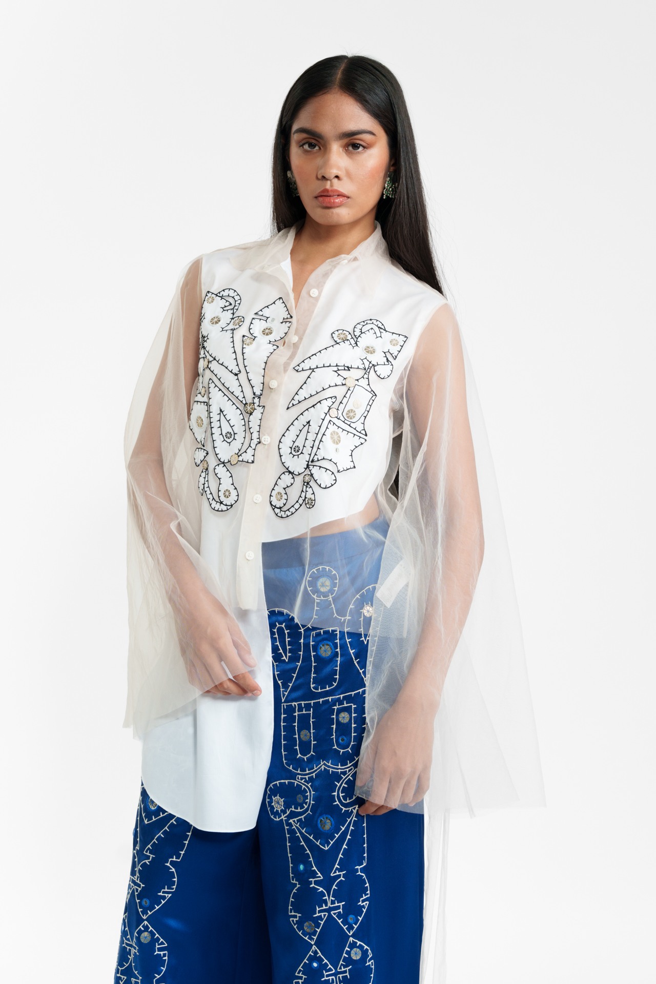 Appliqué Detail Shirt and Dori Trouser Set