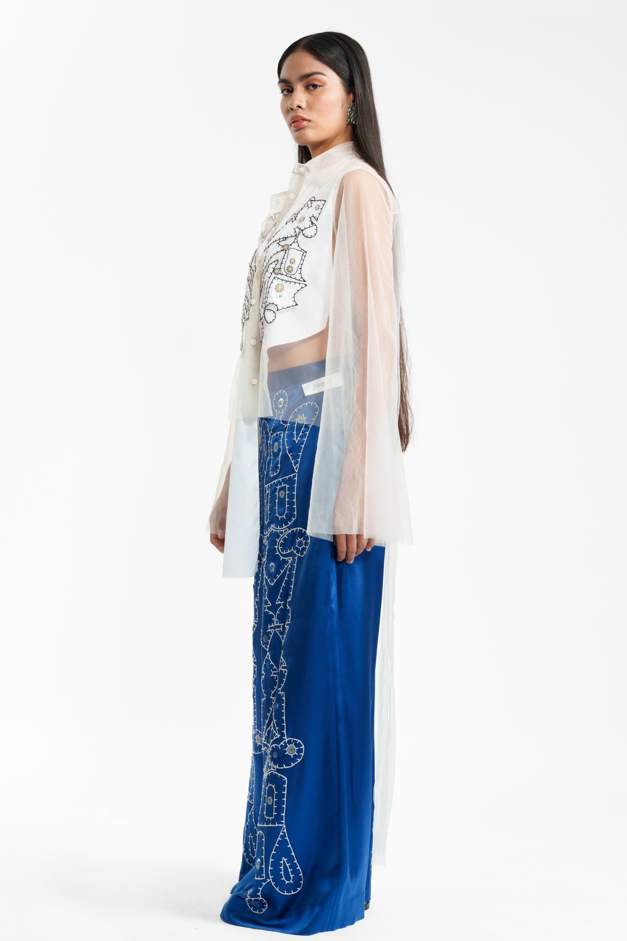 Appliqué Detail Shirt and Dori Trouser Set