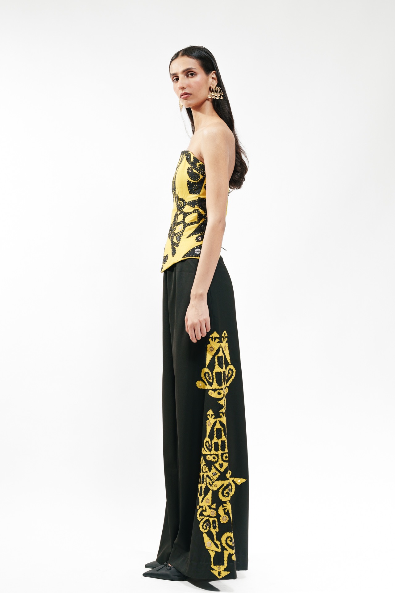 Appliqué Corset with Trouser