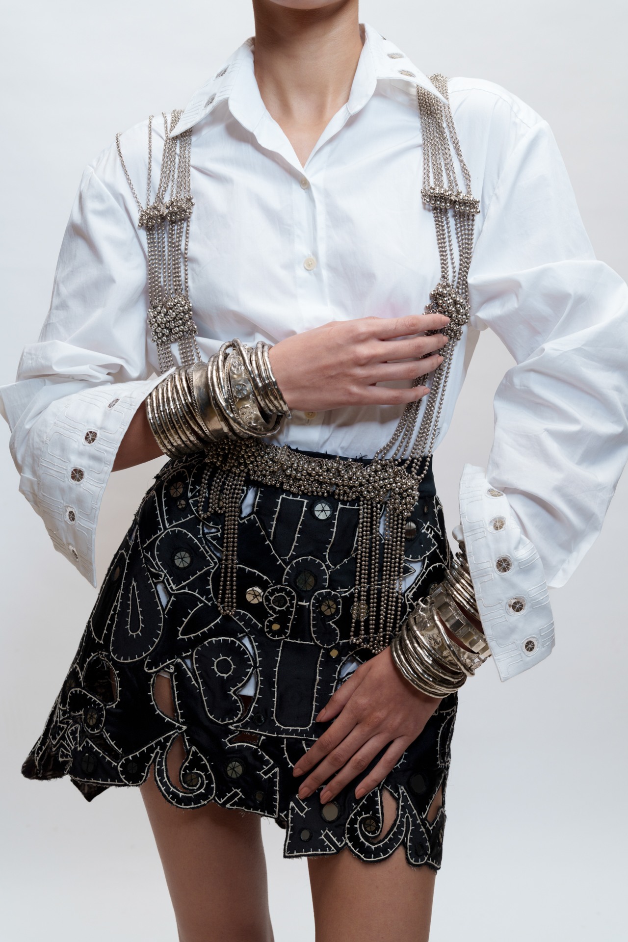 Embellished Tribal Dori Skirt