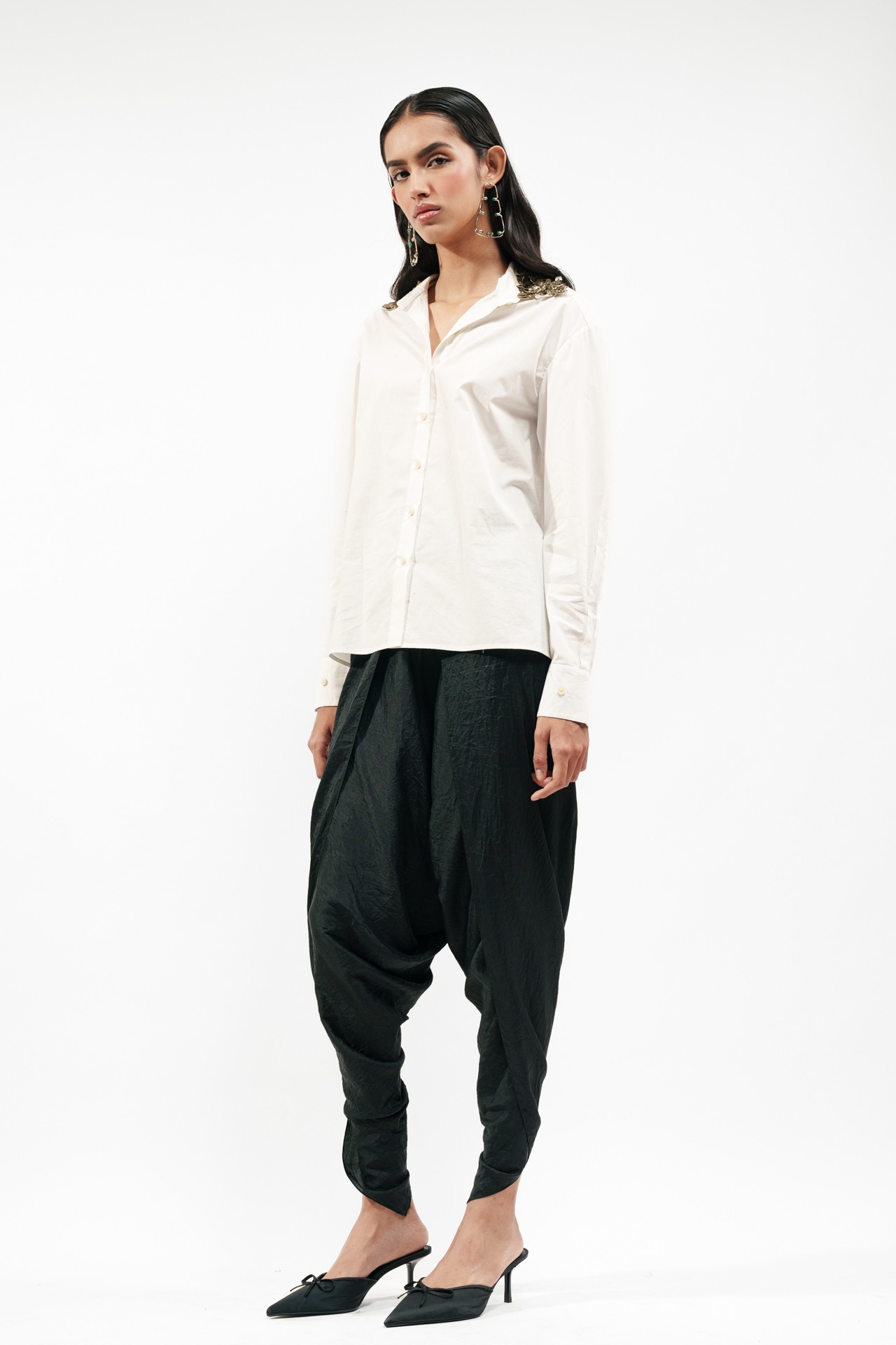 Shirt with Dhoti Pants