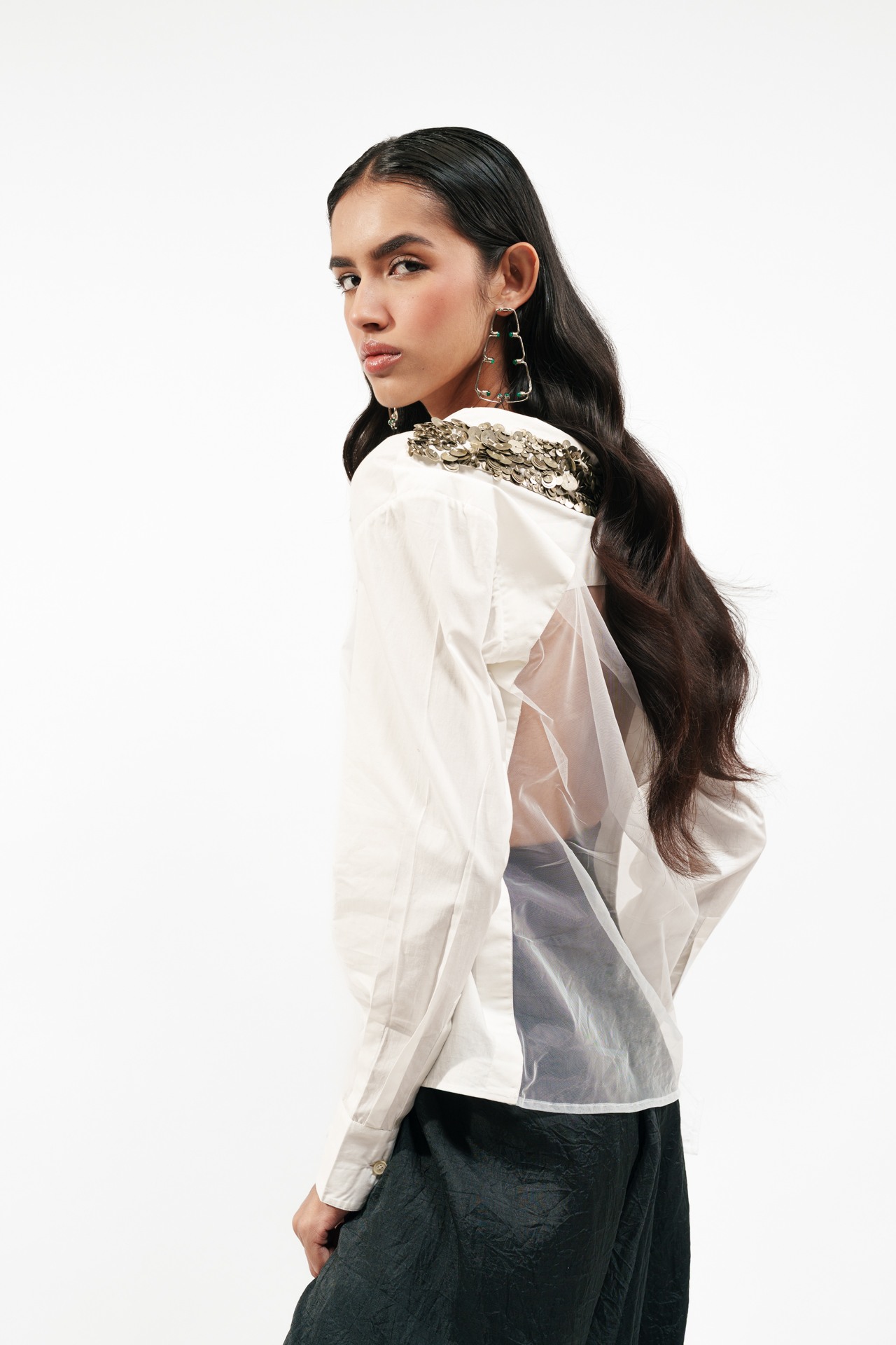 Shirt with Dhoti Pants