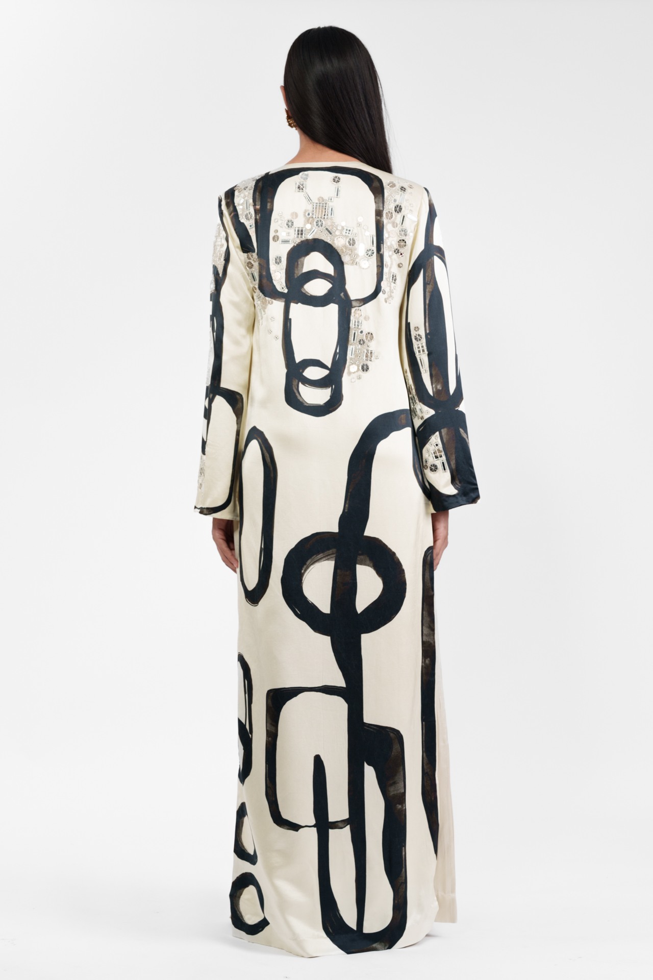 Abstract Print Kurta and Flared Trouser