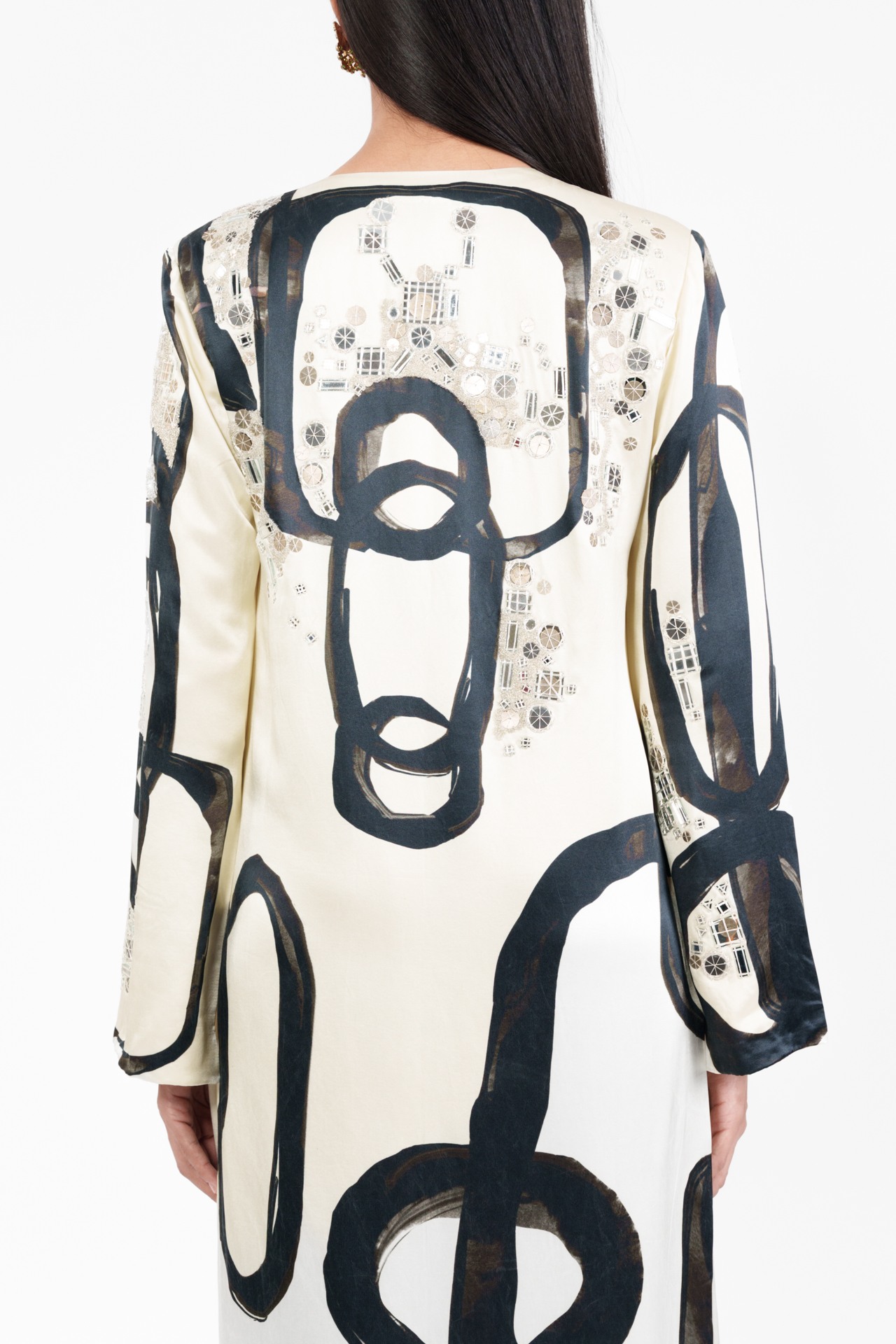 Abstract Print Kurta and Flared Trouser