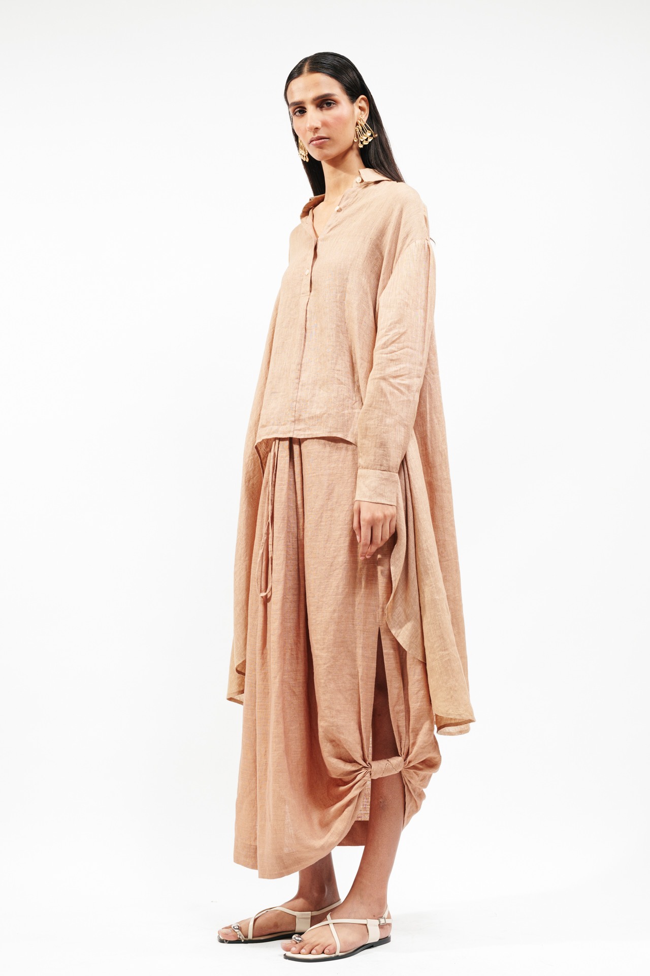 Shirt with Dhoti Skirt