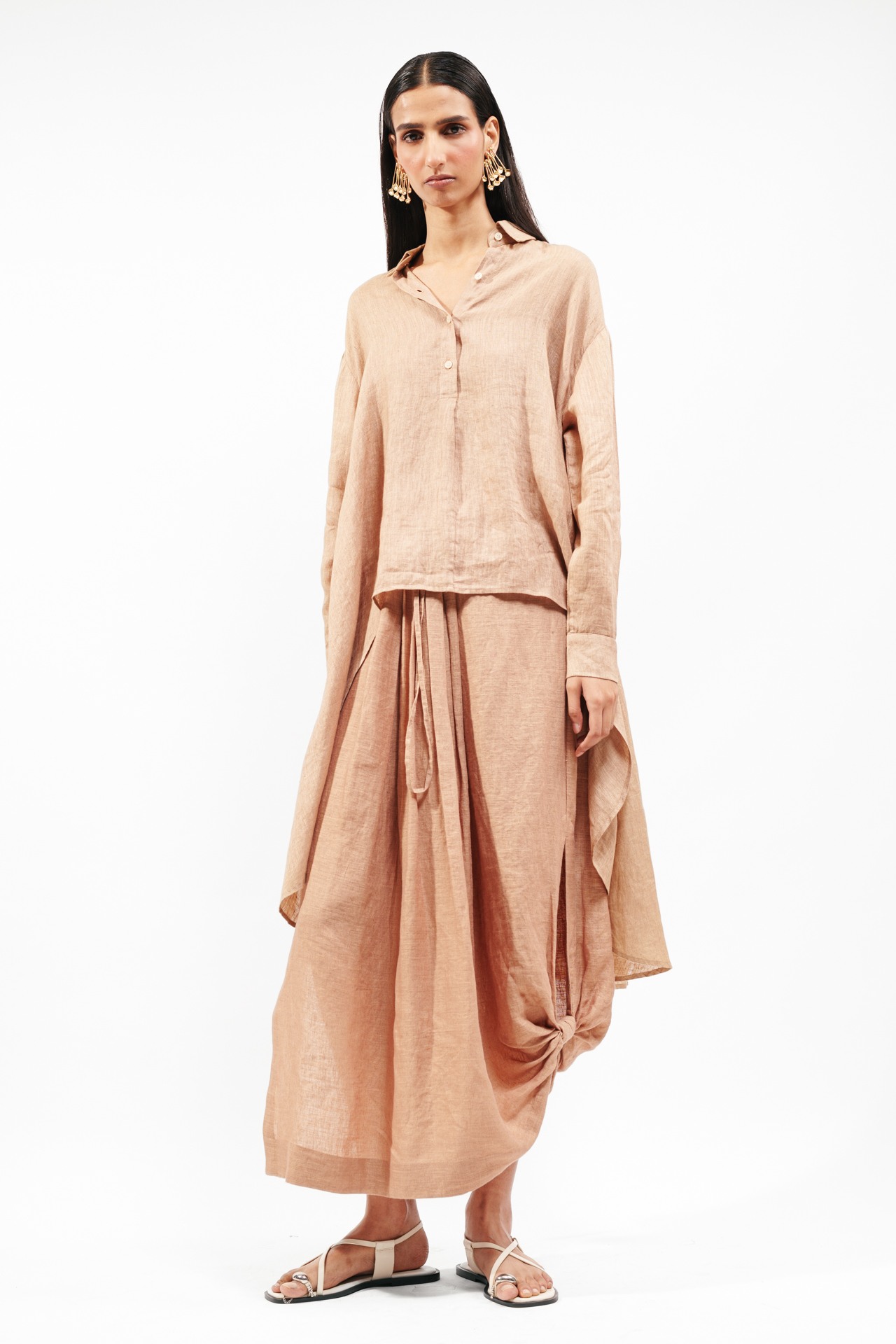 Shirt with Dhoti Skirt