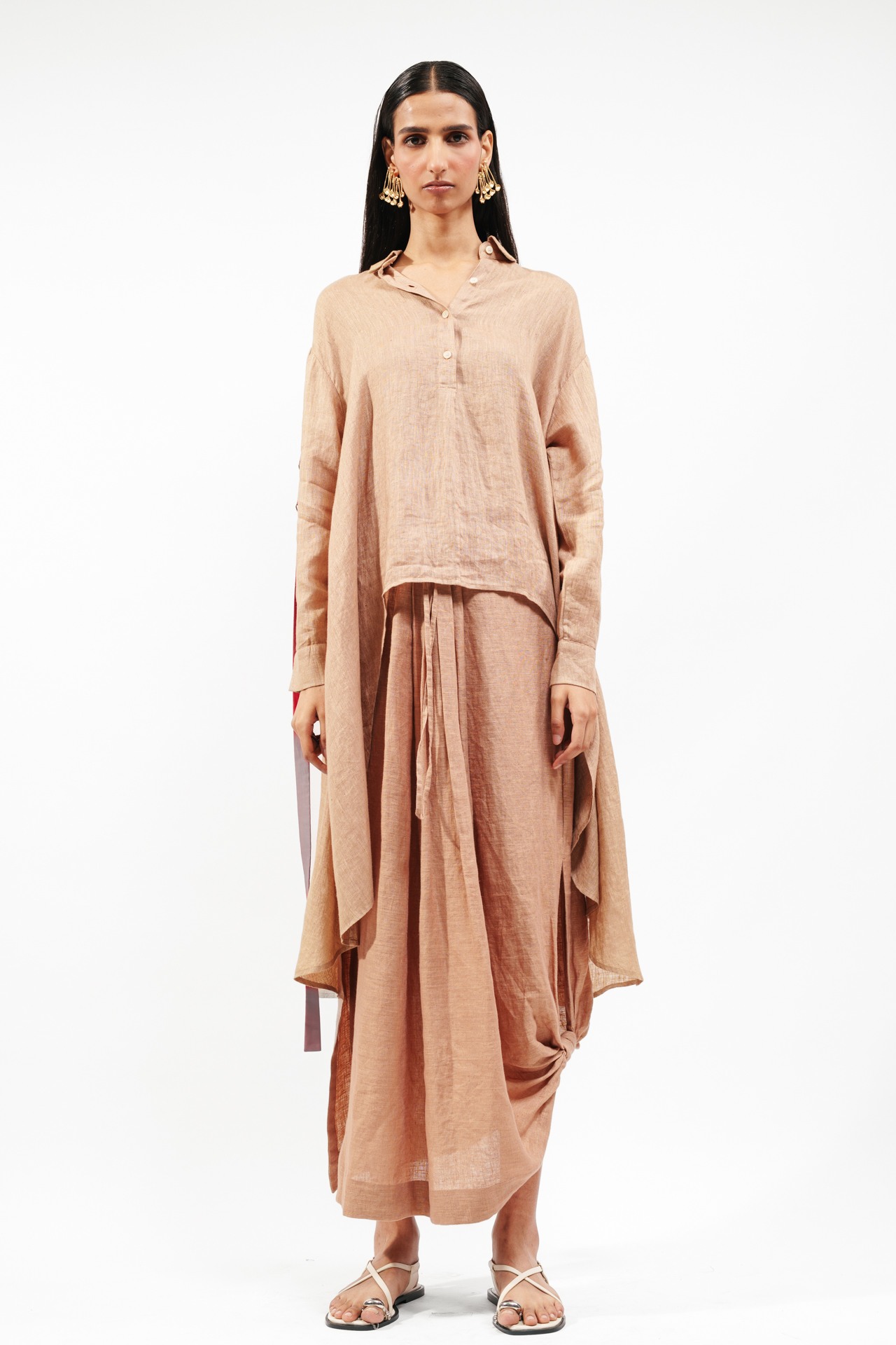 Shirt with Dhoti Skirt