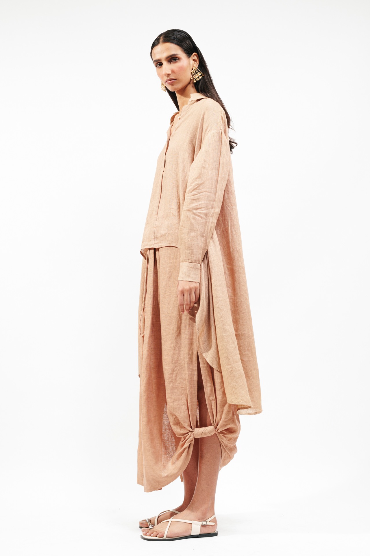 Shirt with Dhoti Skirt