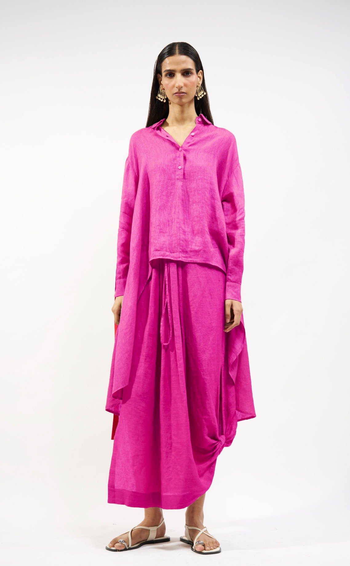 Shirt with Dhoti Skirt