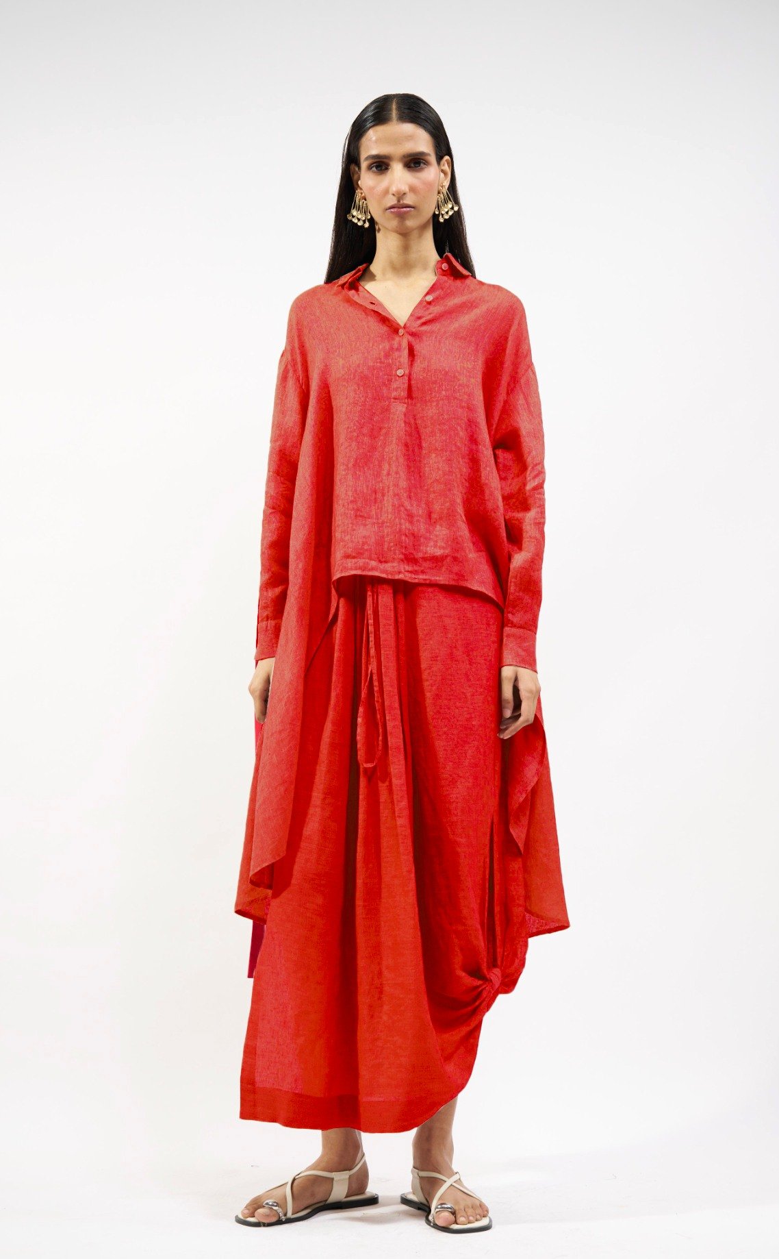 Shirt with Dhoti Skirt