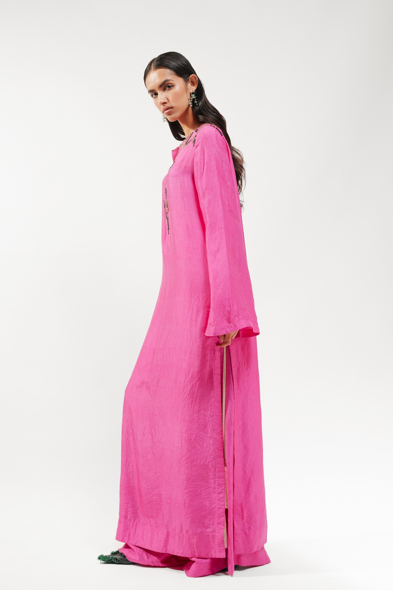 Long Kurta and Trouser Set