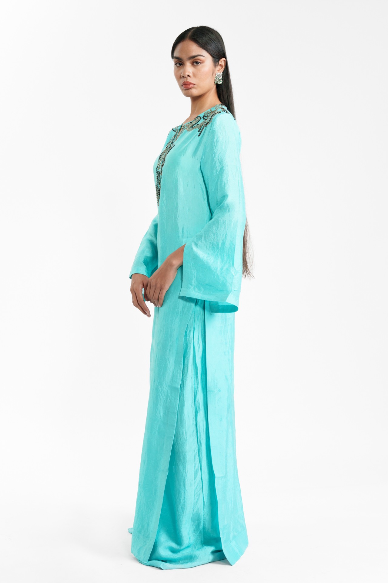 Long Kurta and Trouser Set