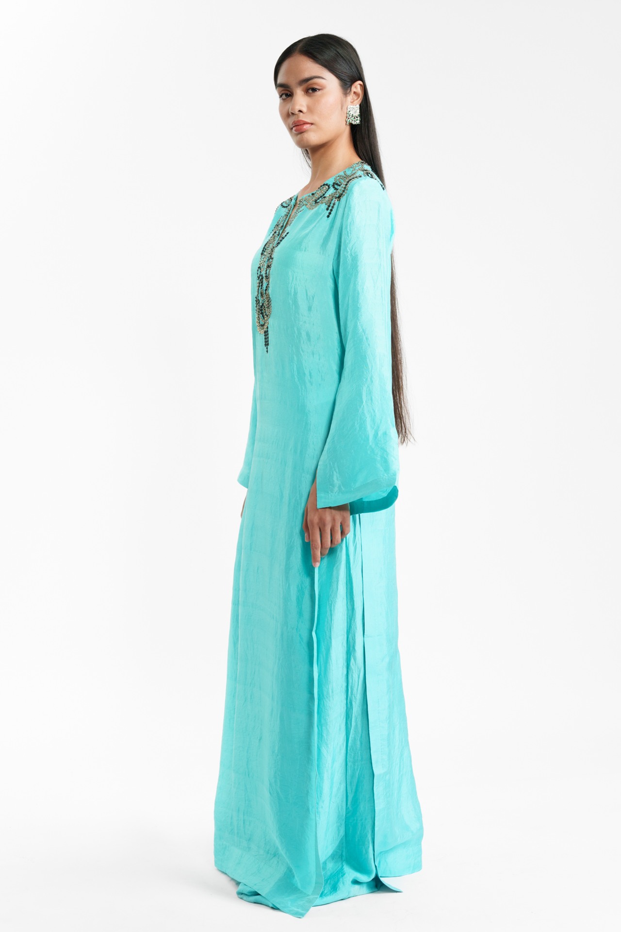 Long Kurta and Trouser Set
