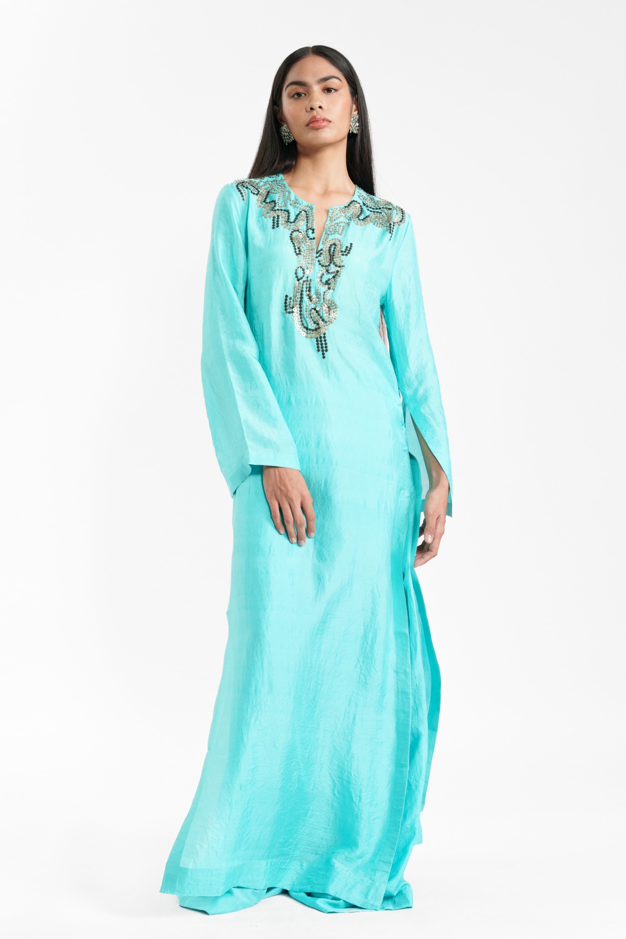 Long Kurta and Trouser Set