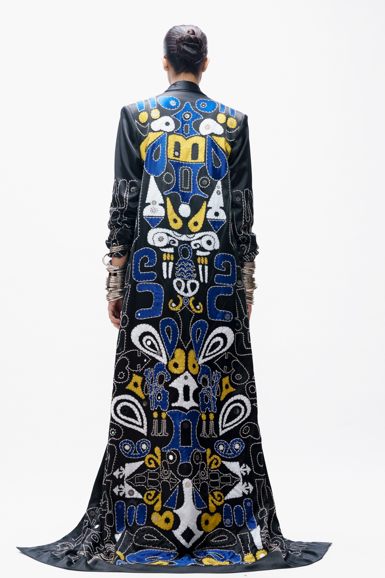 Tribal Dori and Appliqué Long Jacket