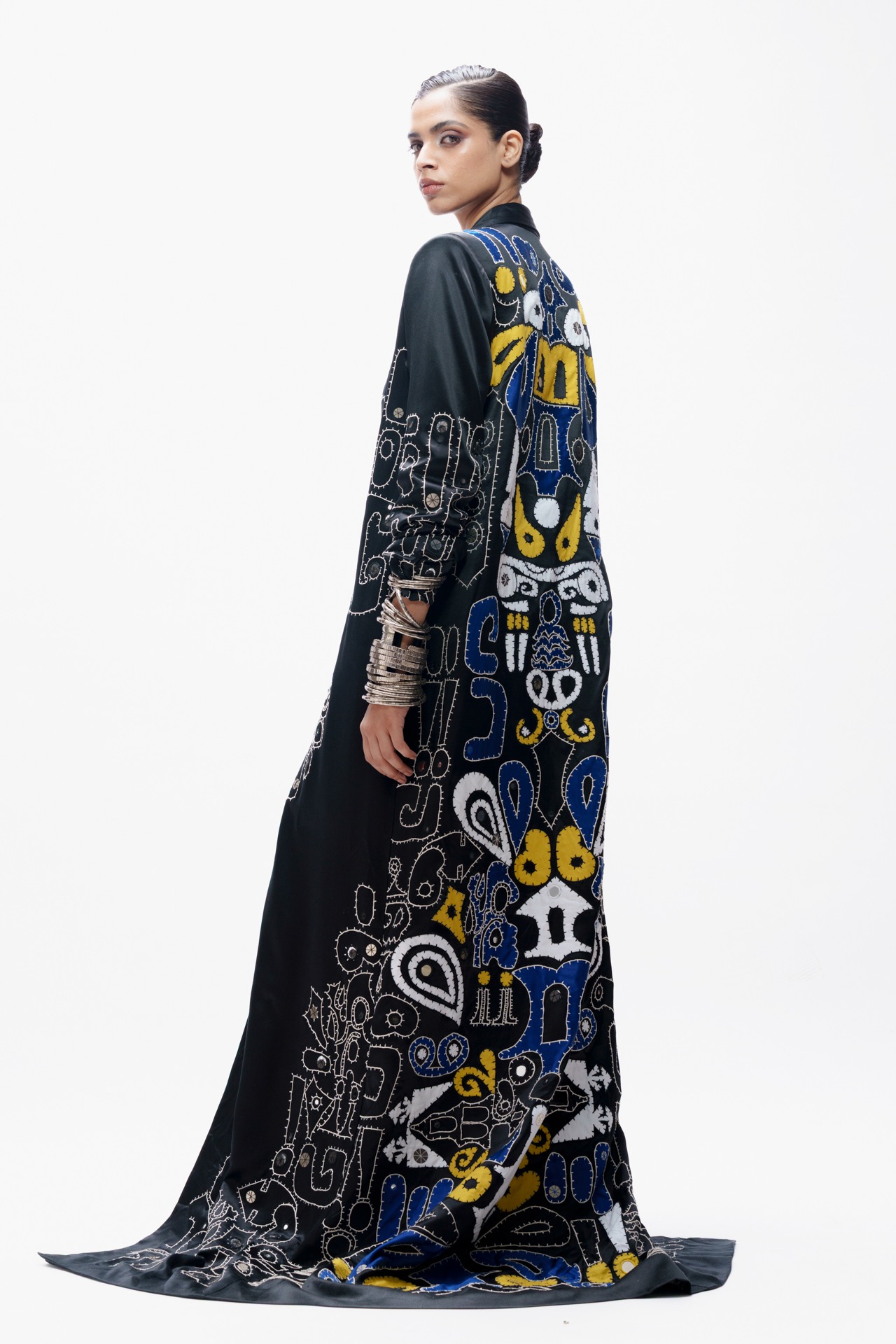 Tribal Dori and Appliqué Long Jacket