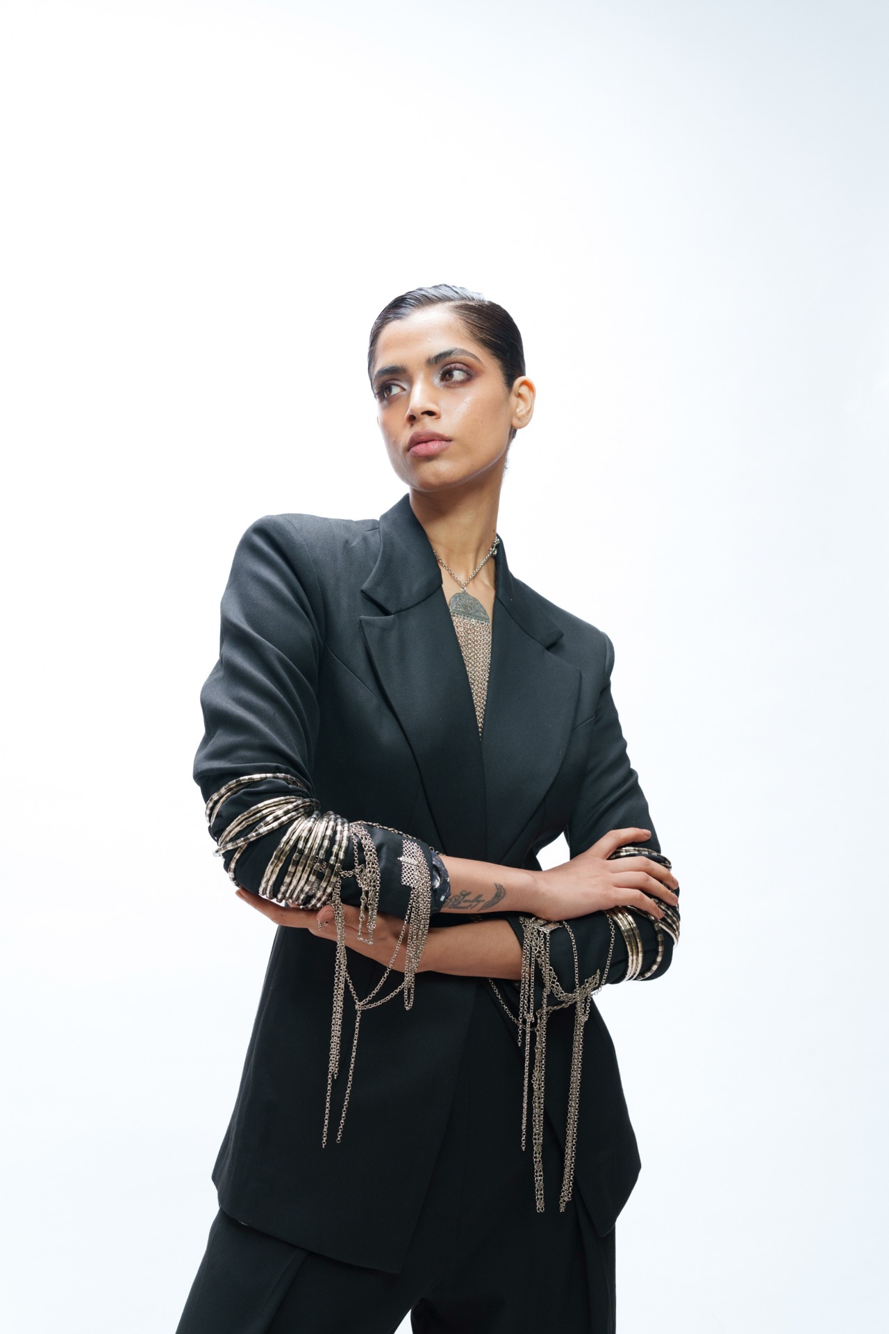 Jewel Highlight Blazer and Trouser Set