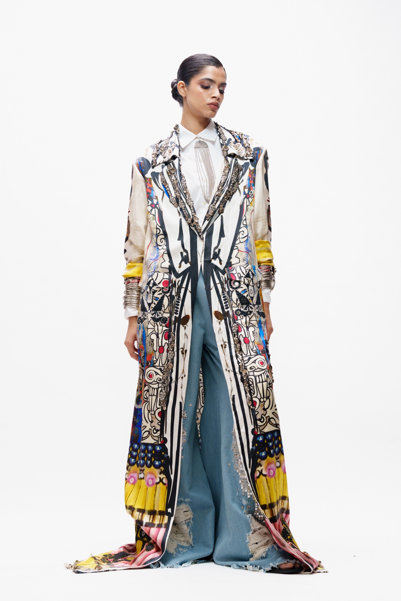 Tribal Printed Long Jacket