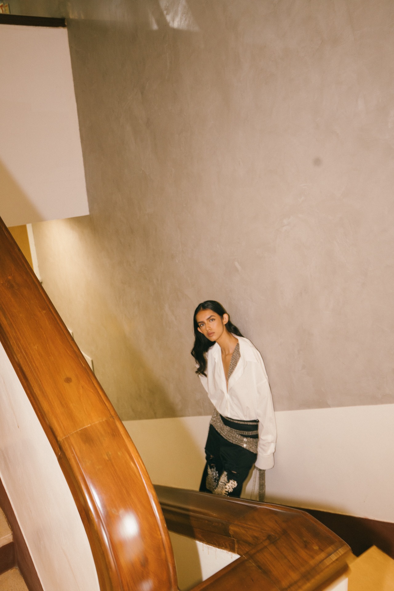 Shredded Denim Straight Pants