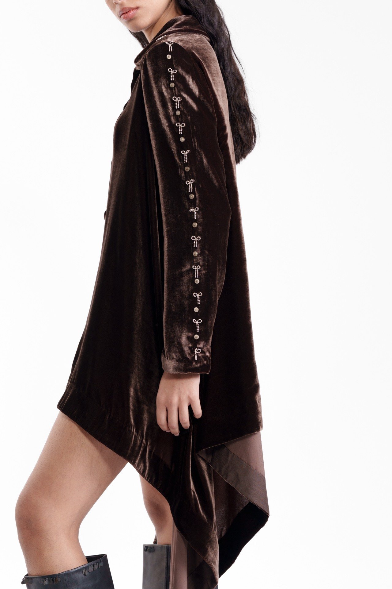 Sculpted Velvet Crop Top