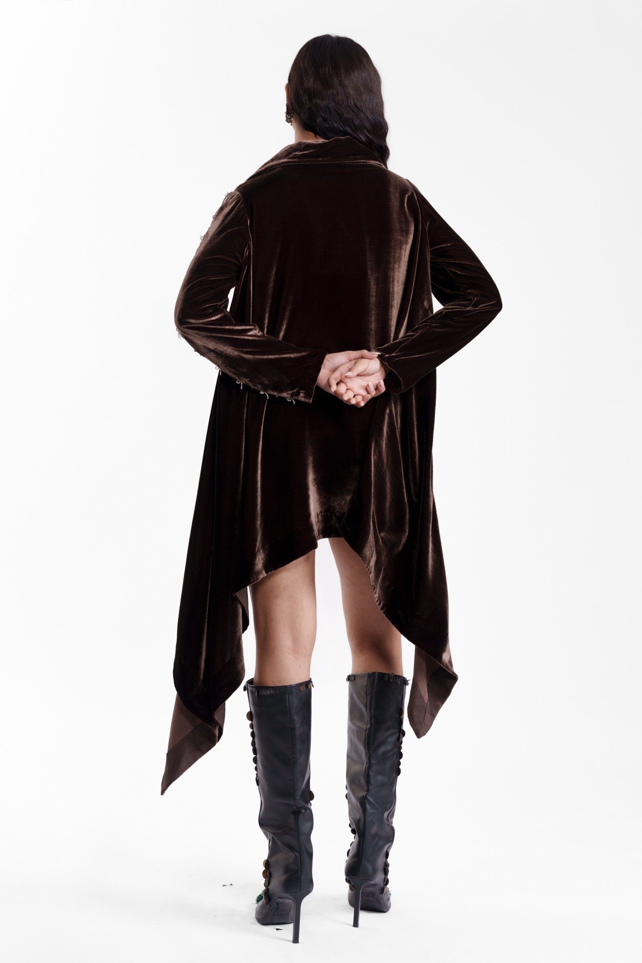 Sculpted Velvet Crop Top