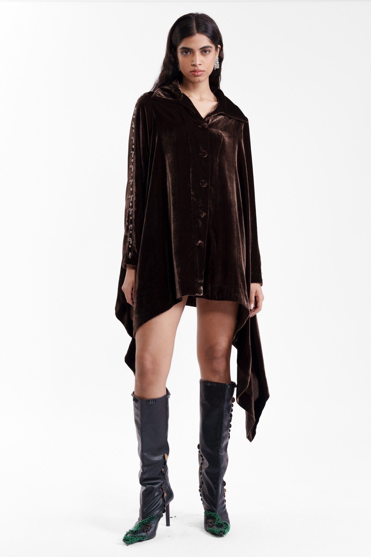 Sculpted Velvet Crop Top