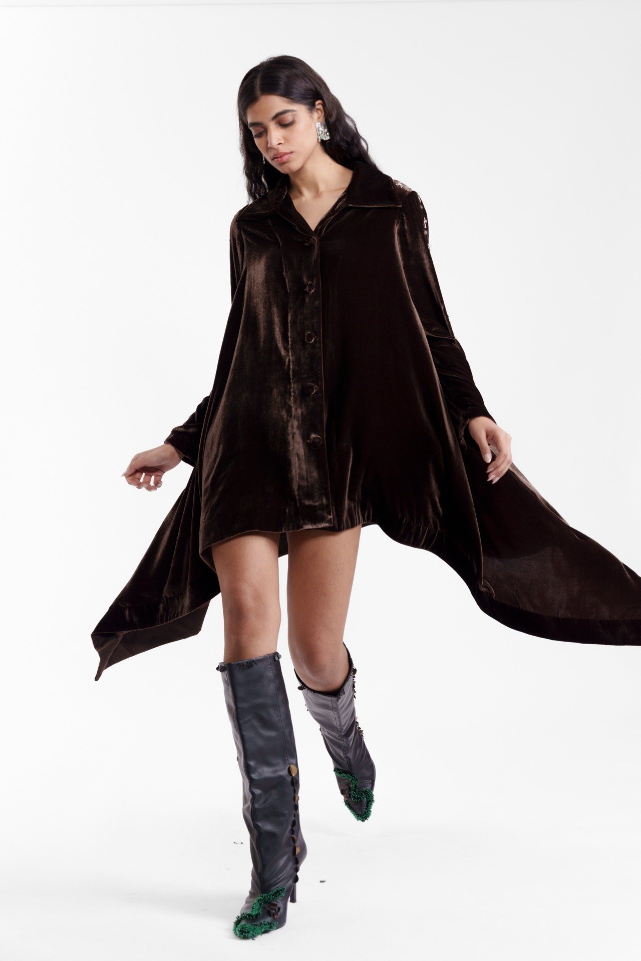 Sculpted Velvet Crop Top