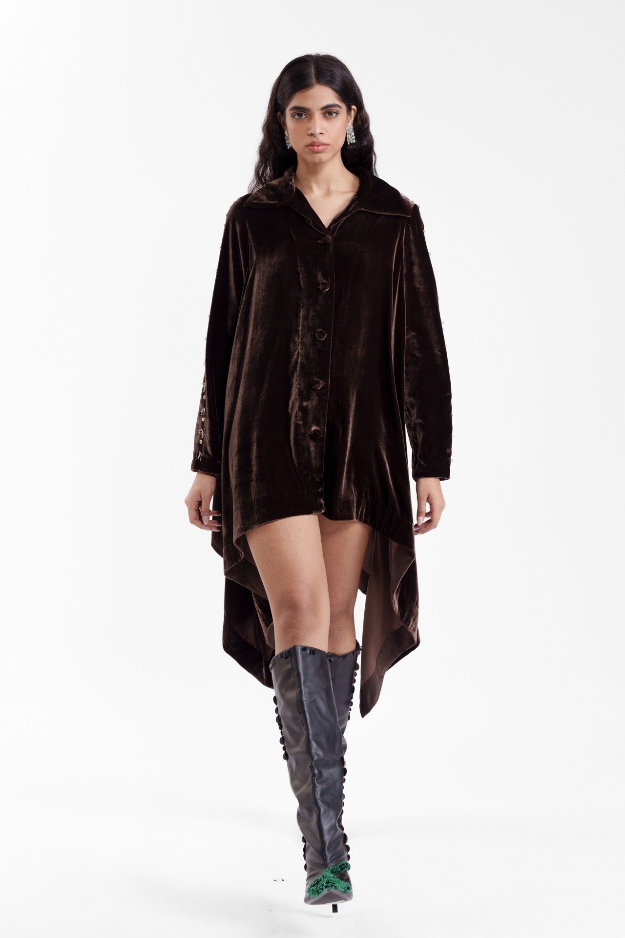 Sculpted Velvet Crop Top