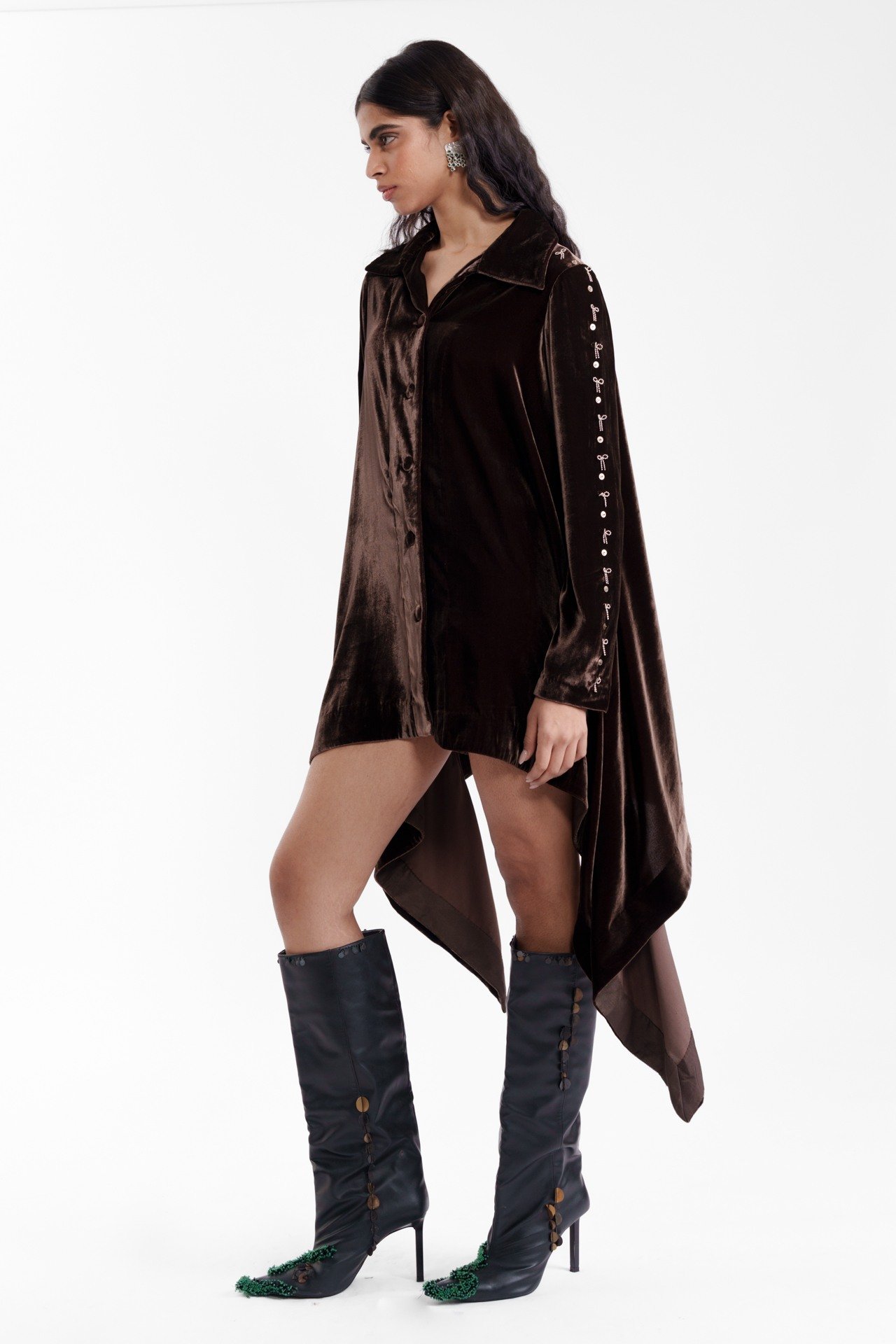 Sculpted Velvet Crop Top